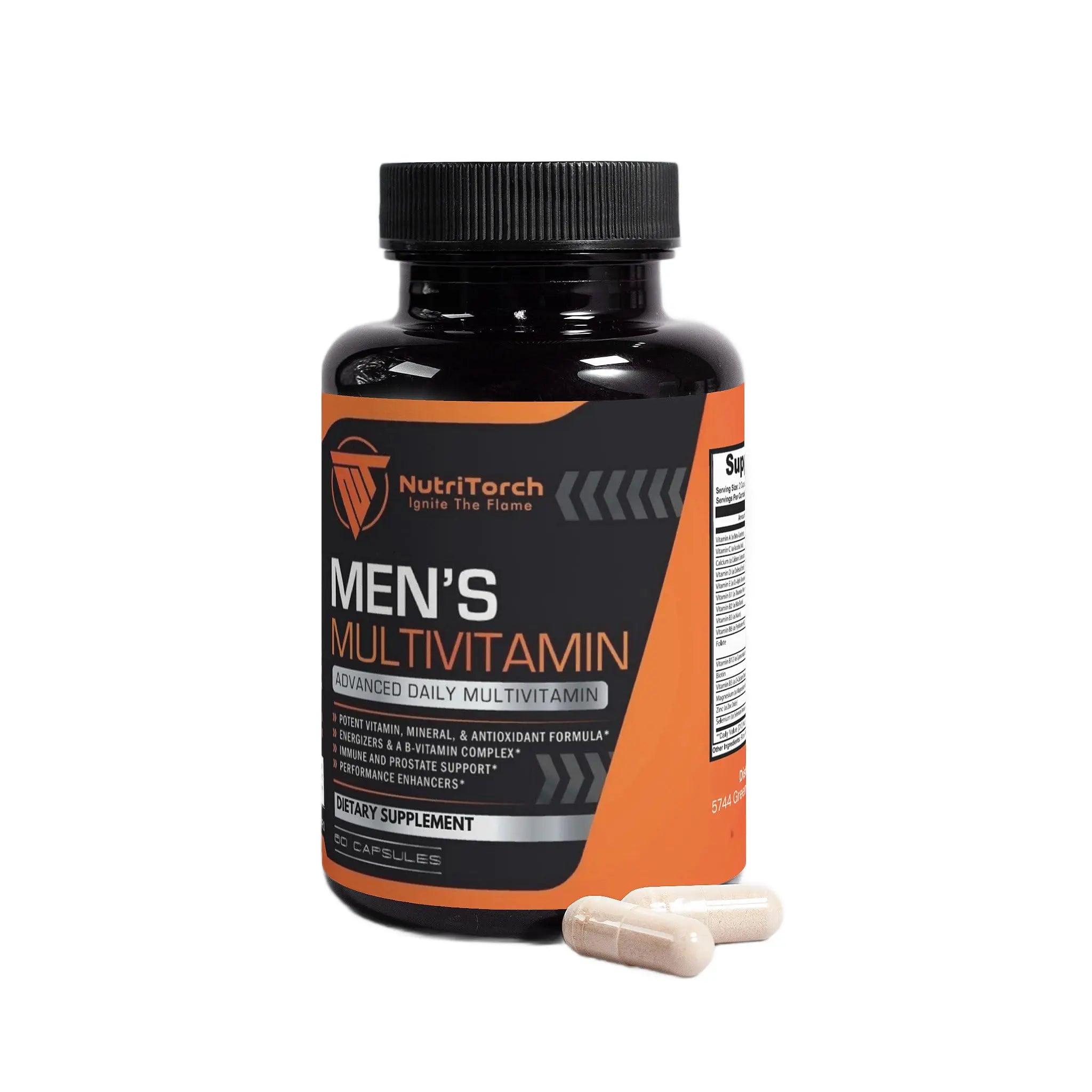 NutriTorch Multivitamin for Men – Adult Dietary Supplement with Vitamins A, C & D, Minerals & Antioxidants for Immune Support, Increased Energy NutriTorch uk supplements