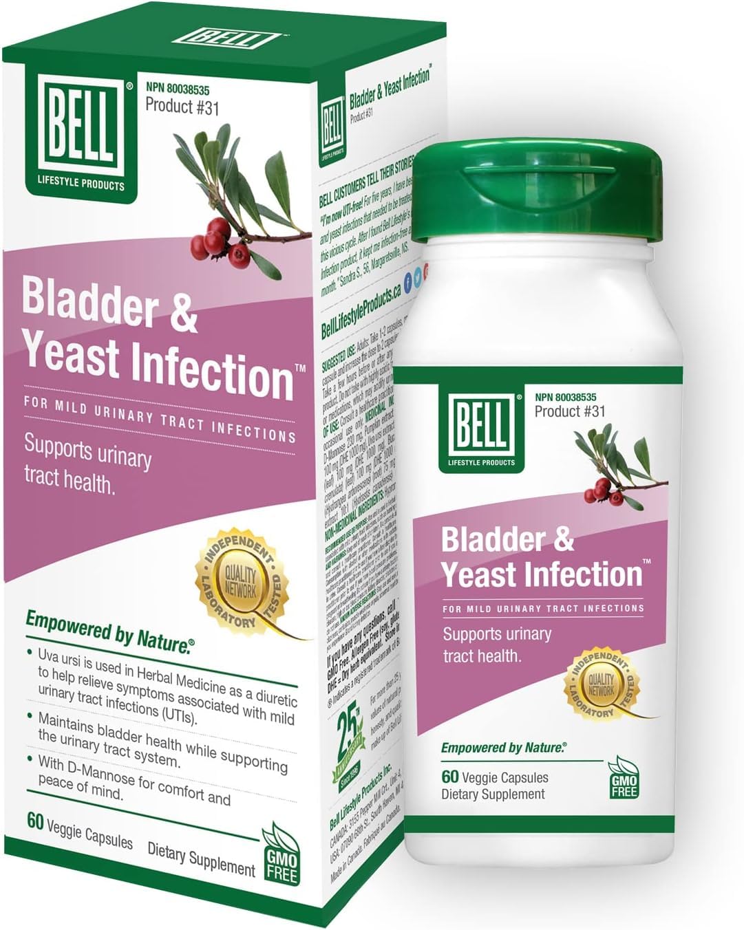 Bell Lifestyle Products Bladder Health and Yeast Balance - 60 Capsules Bell uk supplements
