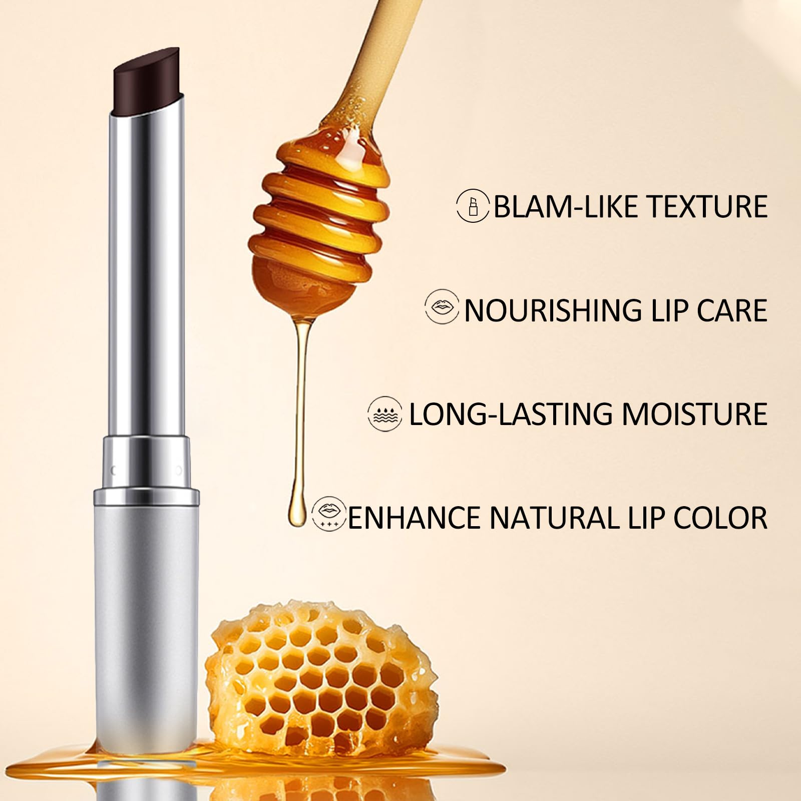Erinde 2PCS Honey Lipstick Tinted Lip Balm - Hydrating Natural Glossy Lip Balm, Sheer Lightweight Color, Moisturizing Lipstick Makeup Lip Care Balm with a Hint of Natural Black Cherry Tint Erinde uk supplements