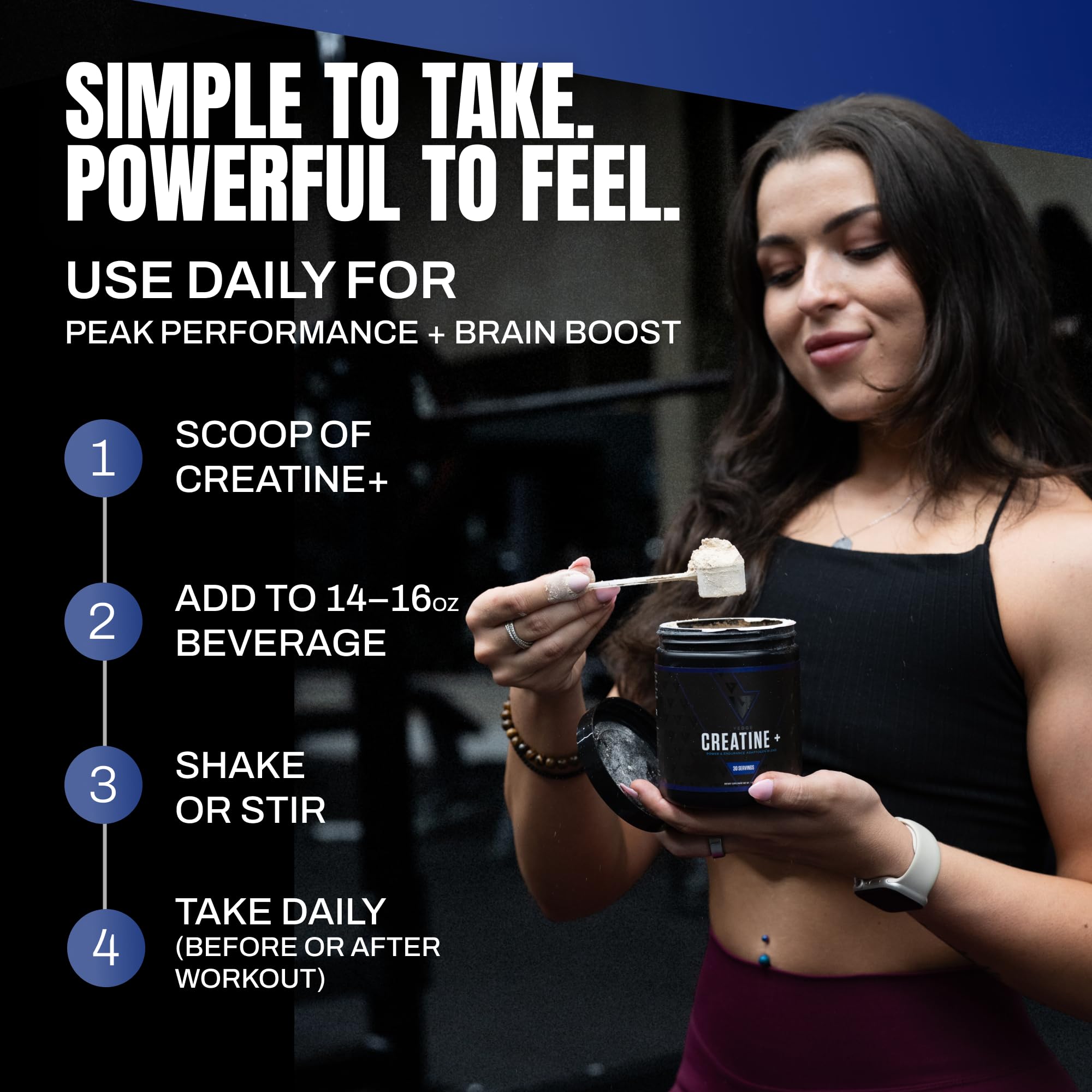 VEDGE Nutrition Creatine + | Vegan Plant-Based Creatine Monohydrate Powder | Energy, Performance & Function | Ergogenic Aids for Athletes | Unflavored, 30 Servings VEDGE uk supplements