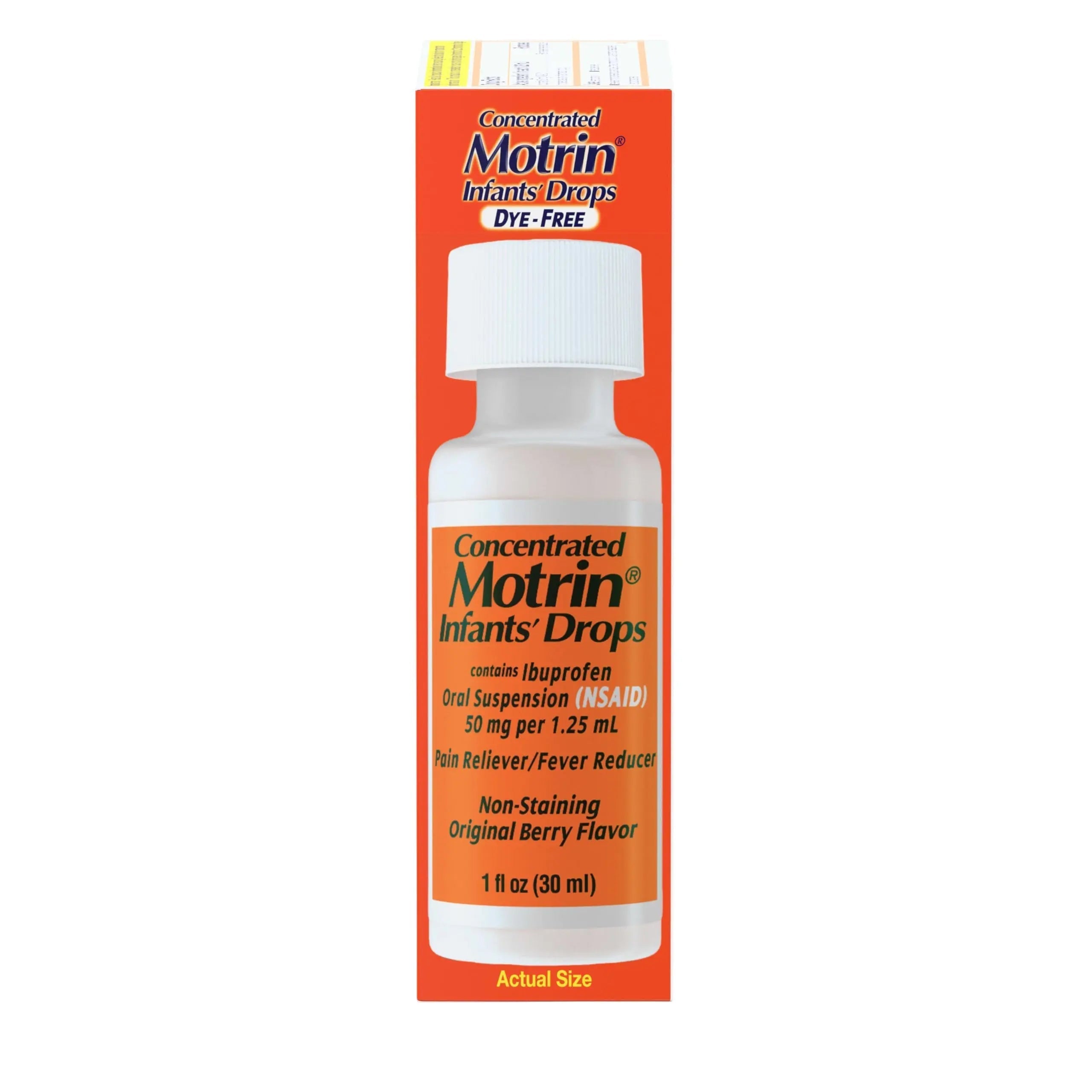 Motrin Infants Infant Ibuprofen Oral Suspension Concentrated Drops, NSAID Fever Reducer & Pain Reliever for Babies, Dye Free, Alcohol-Free, Berry Flavor, Includes Enclosed Syringe, 1 fl. oz Infants' Motrin uk supplements