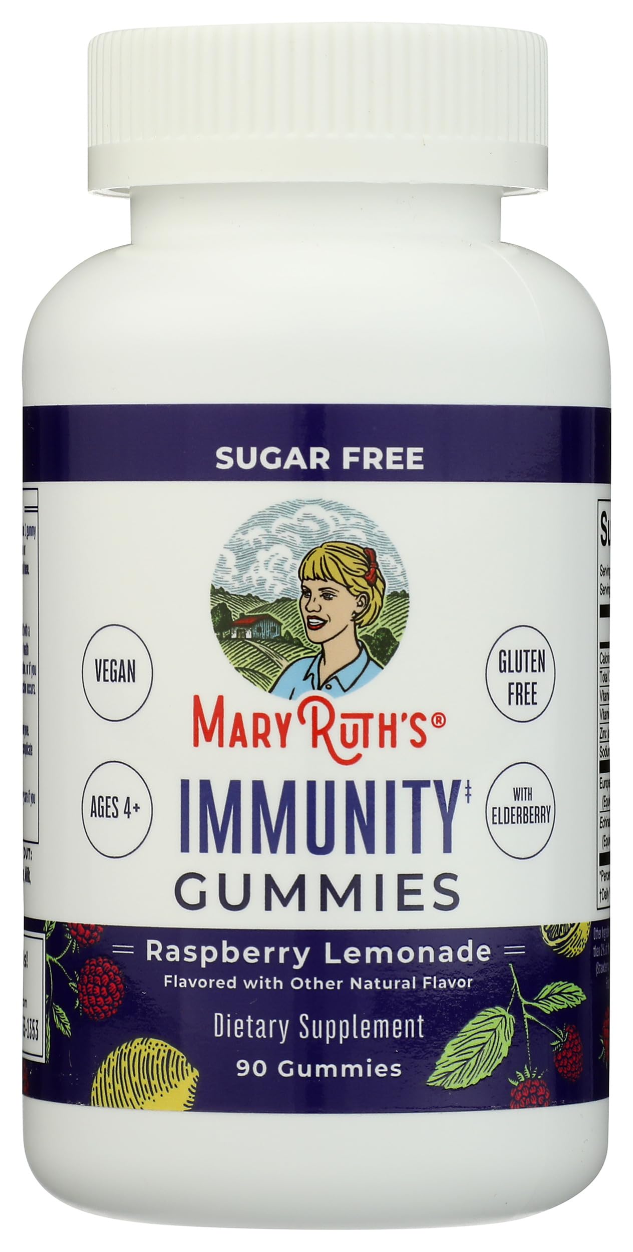 MaryRuth Organics Sugar Free Immunity Gummies | Powerful Blend | Elderberry Vitamin C & Zinc | Vitamin D3 & Echinacea | Immune Support Supplement | Gummies for Kids & Adults | Vegan | Non GMO | 90ct MARYRUTH'S uk supplements
