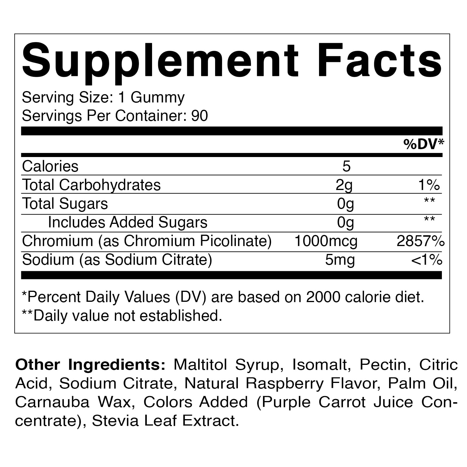 Vitamatic Chromium Picolinate 1000 mcg - 90 Gummies - High Potency Chromium Vitamatic uk supplements