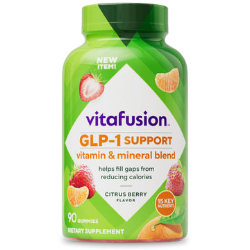 vitafusion GLP-1 Support Multivitamin, Vitamin and Mineral Blend, 15 Essential Nutrients, Citrus Berry Flavor, 90 Count, 45 Day Supply  Vitafusion uk supplements