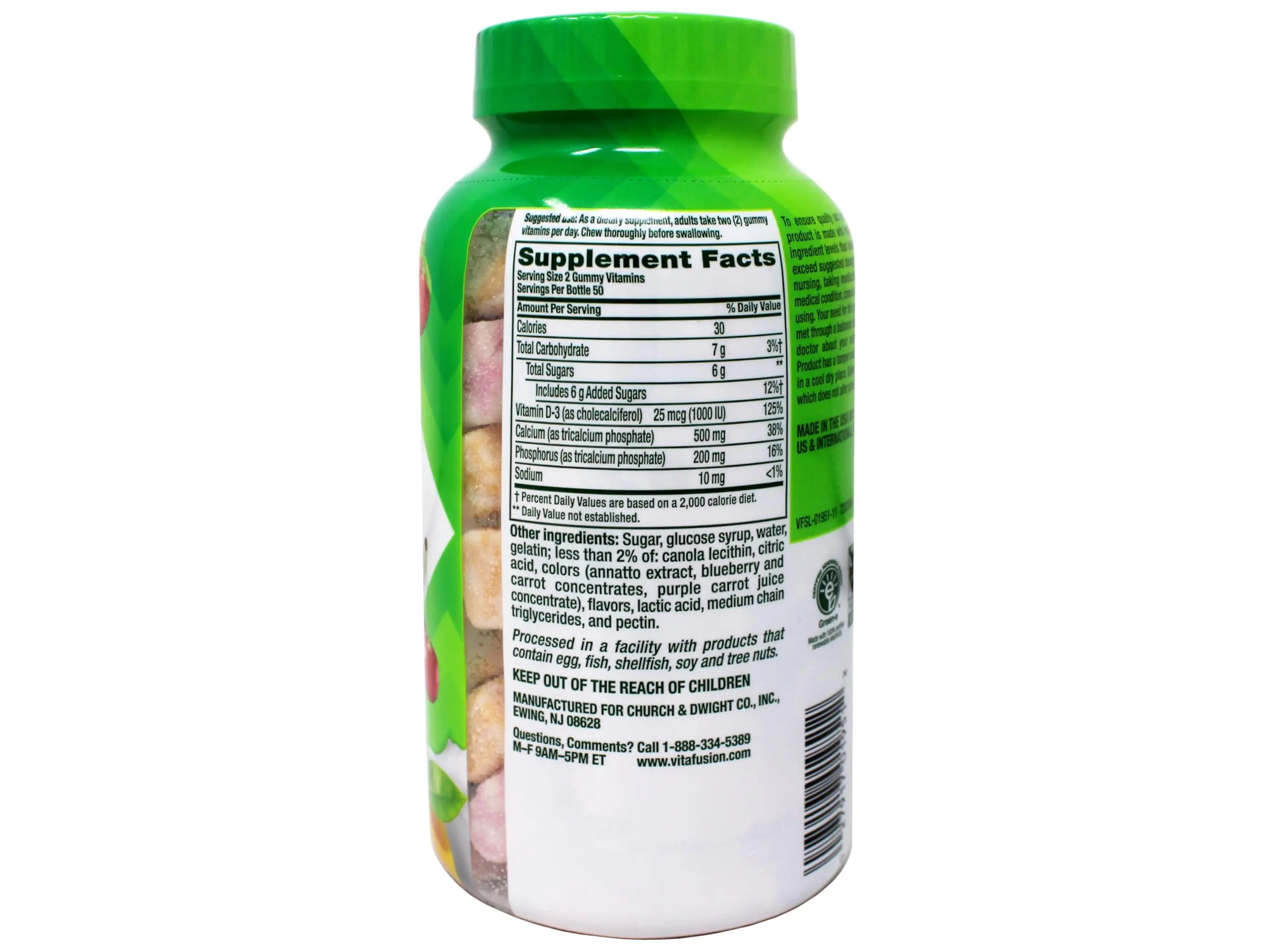 Vitafusion Calcium Adult Gummy Vitamins, 100 Gummy Vitamins Vitafusion uk supplements