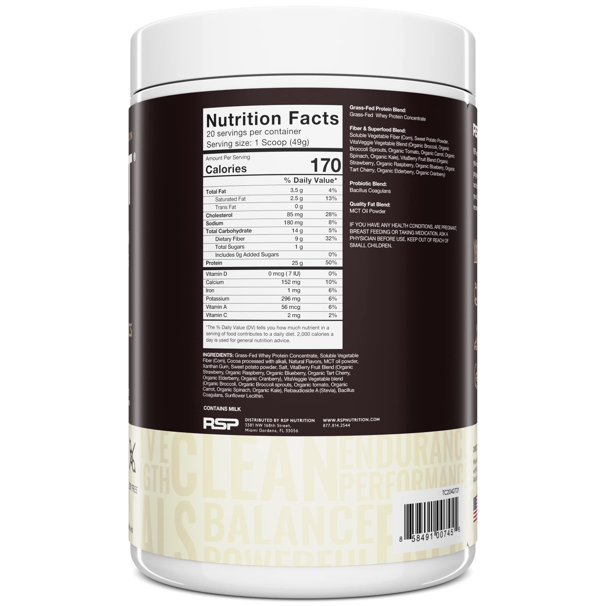 RSP NUTRITION TRUEFIT Protein Powder Meal Replacement Shake, 4.32 LB, Chocolate RSP NUTRITION uk supplements