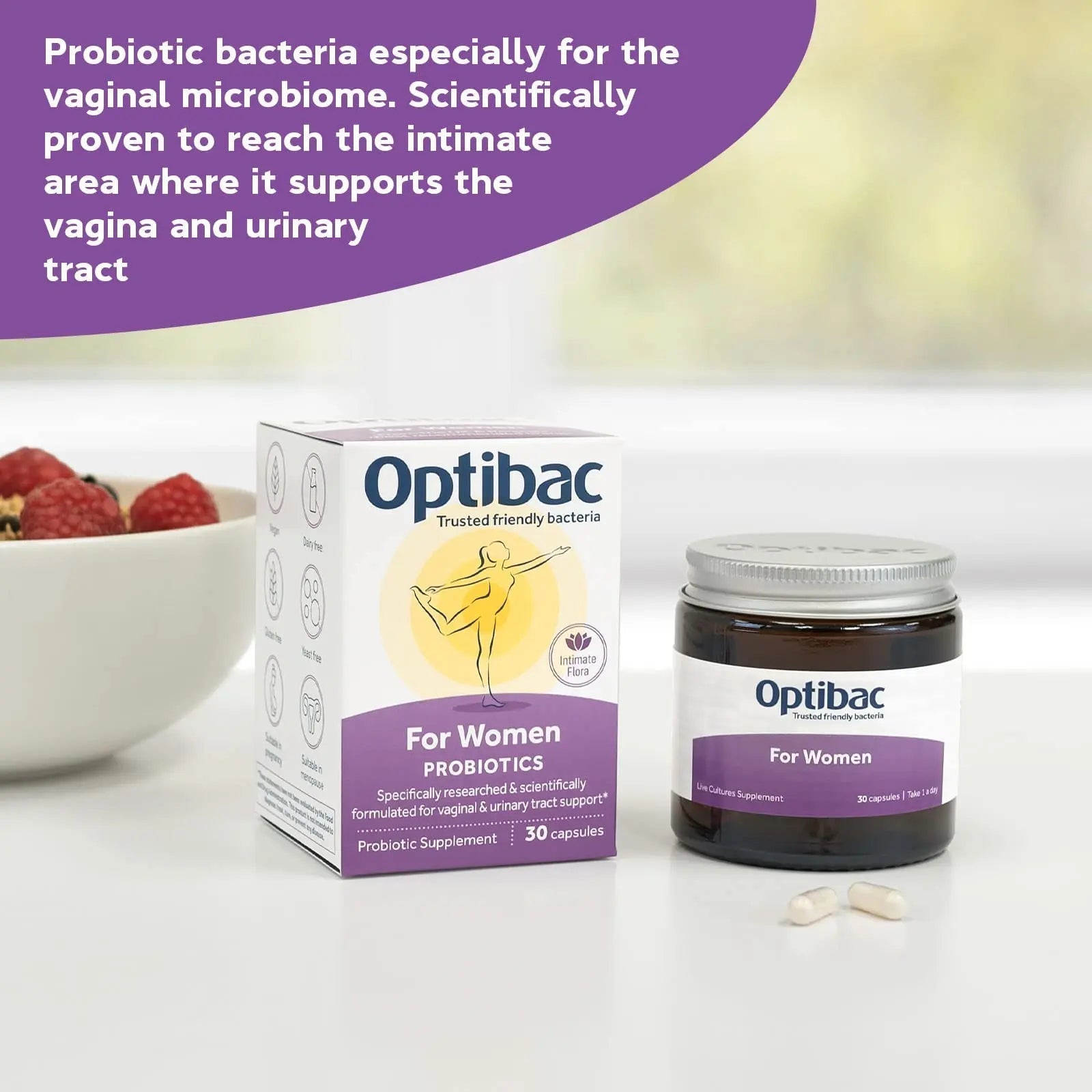 Optibac Probiotics for Women - Vegan Probiotic to Support Vagina Flora and Urinary Tract Health - 14 Capsules Optibac Probiotics uk supplements