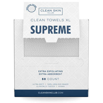 Clean Skin Club Clean Towels XL Supreme, 50 Count, Absorbent, Gentle CLEAN SKIN CLUB uk supplements