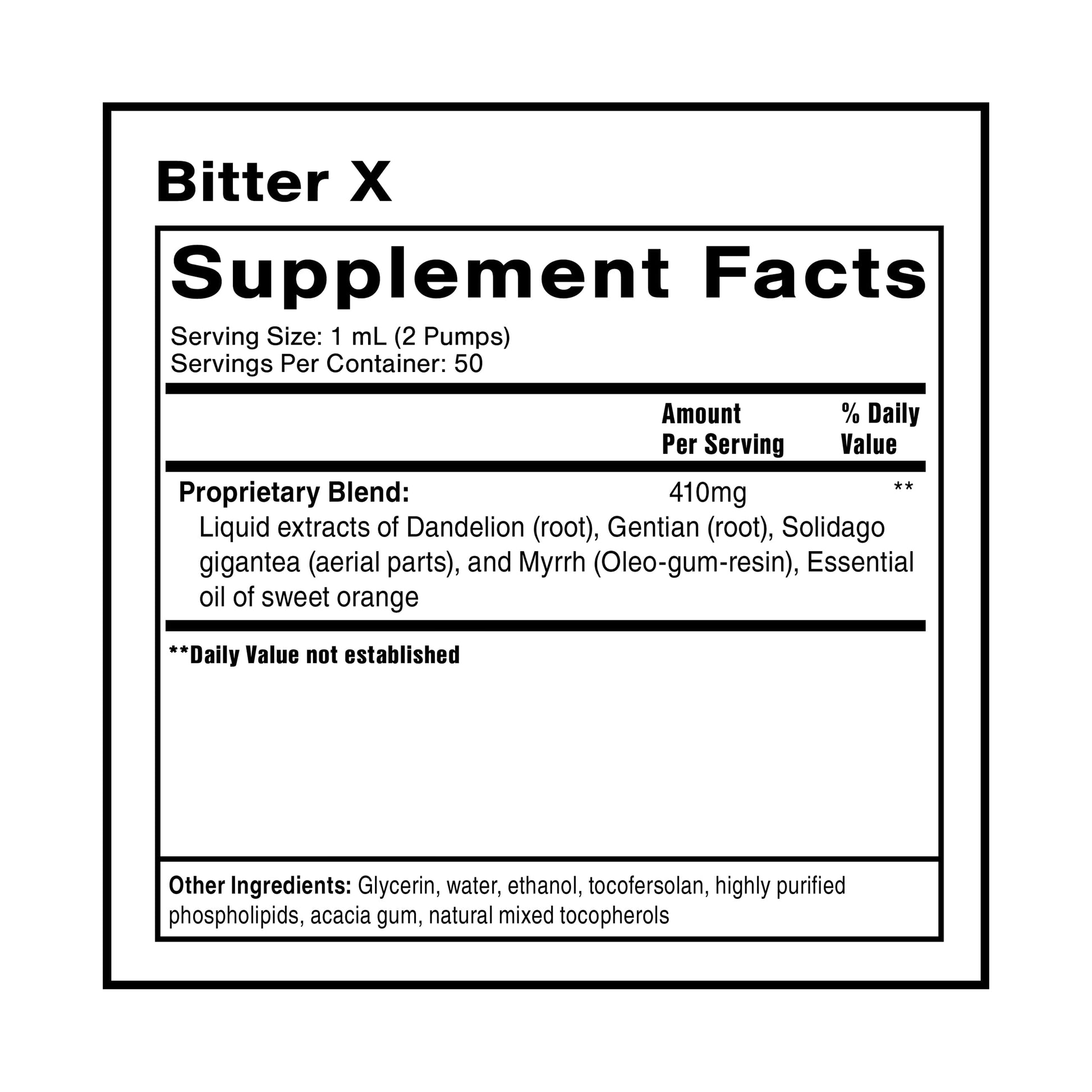 Quicksilver Scientific Dr. Shade's BitterX - Highly Concentrated Bitters for Digestion - Fast Acting Digestive Support & Liver Supplement with Dandelion Root, Gentian Root, Solidago & Myrrh (50ml) Quicksilver Scientific uk supplements