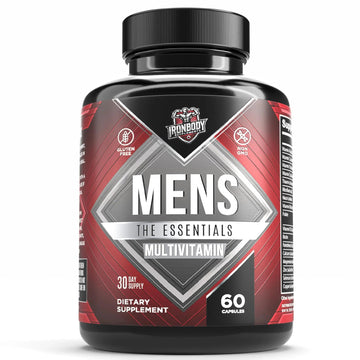 IronBody Supplements, Multivitamin for Men, Vitamins A, B, C, D, E, Zinc. Immune Support, Antioxidant Fruit and Energy Blend. 60 Capsules IronBody Supplements uk supplements