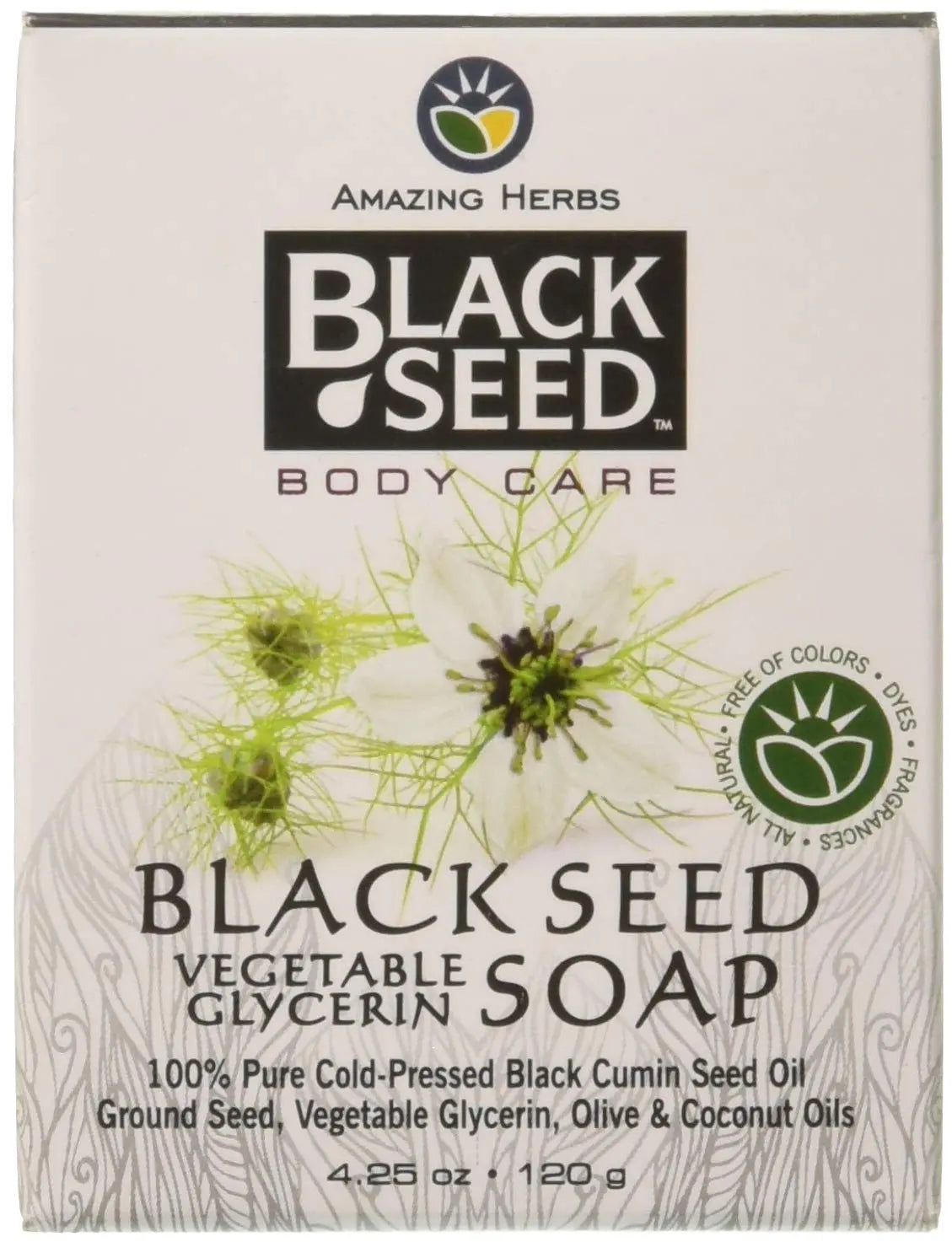 Amazing Herbs Black Seed Vegetable Glycerin Soap, 4.25 Ounce Amazing Herbs uk supplements