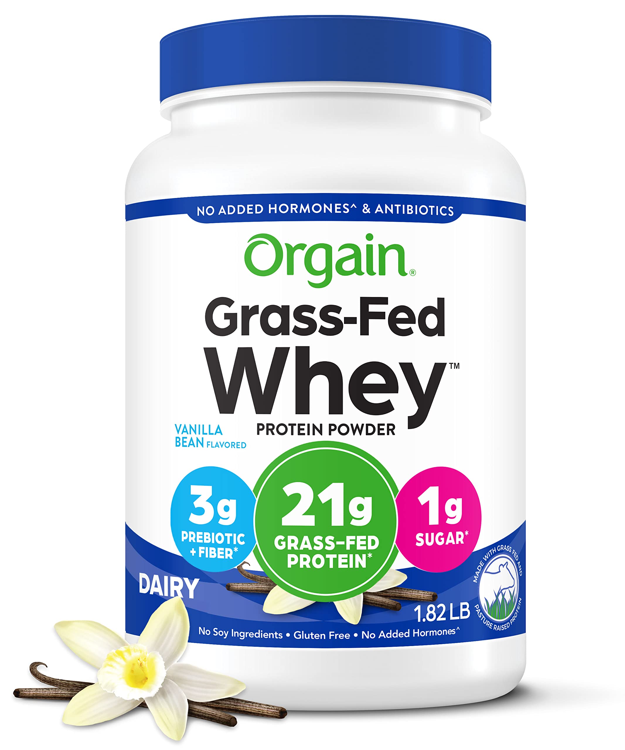 Orgain Whey Protein Powder, Vanilla Bean - 21g Grass Fed Dairy Protein, Gluten Free Orgain uk supplements