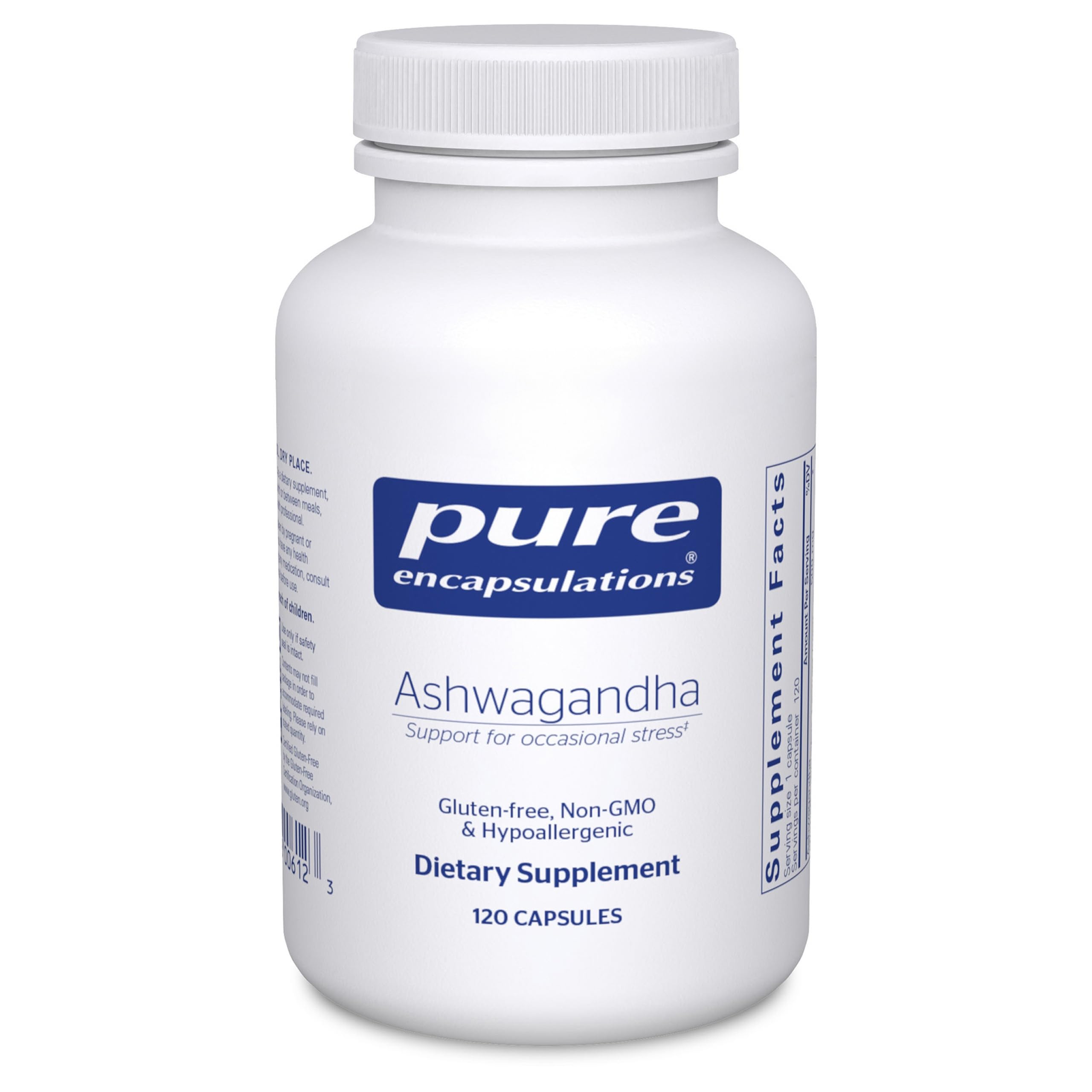 Pure Encapsulations Ashwagandha - 500 mg Ashwagandha Extract - Metabolism & Stress Support - Immune Support - GMO Free & Vegan - 120 Capsules Pure Encapsulations uk supplements