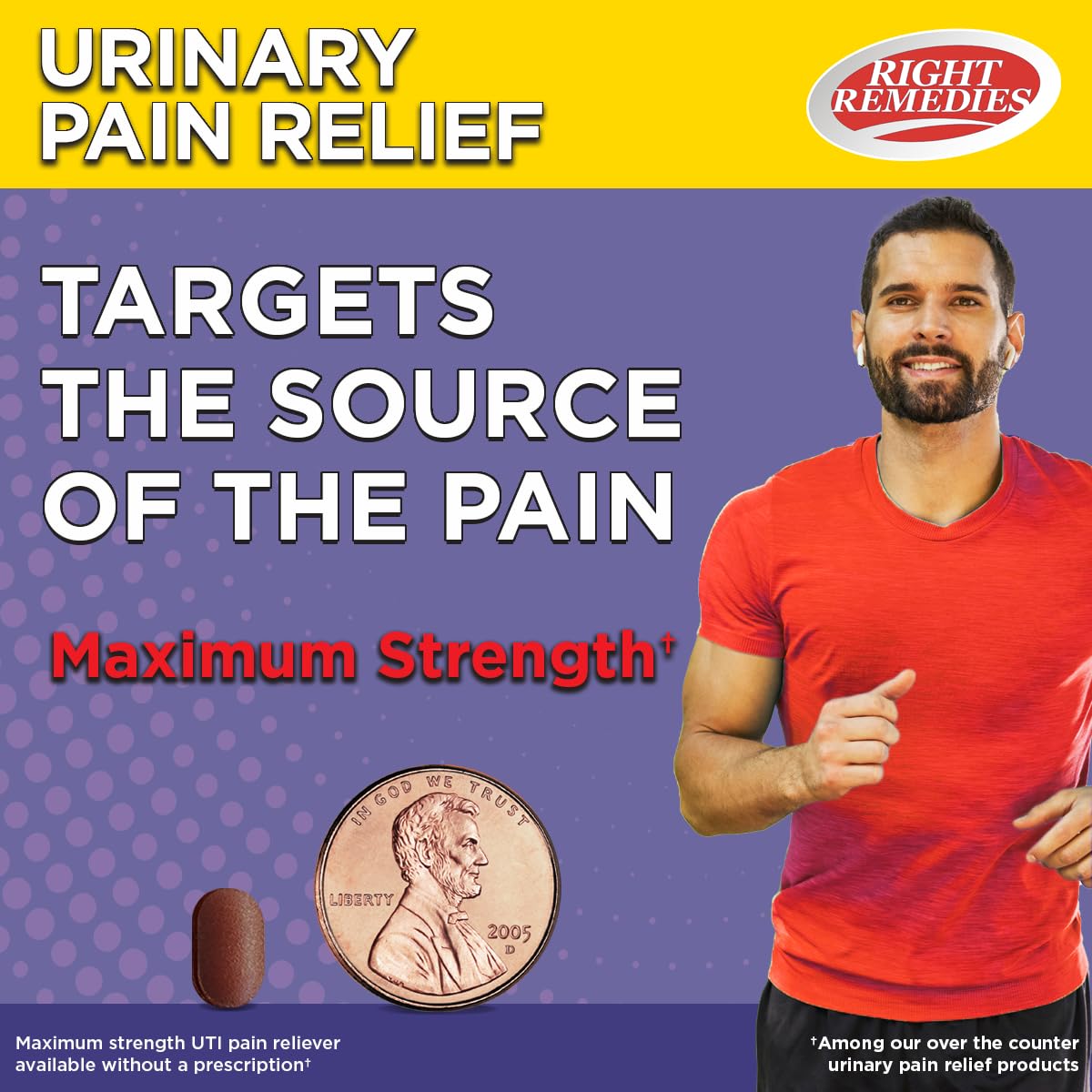 RIGHT REMEDIES Urinary Pain Relief Phenazopyridine HCl 99.5mg Tablets | Maximum Strength OTC for Fast Relief of UTI Pain, Burning and Bladder discomfort | Generic AZO Maximum Strength (72 Count) RIGHT REMEDIES uk supplements