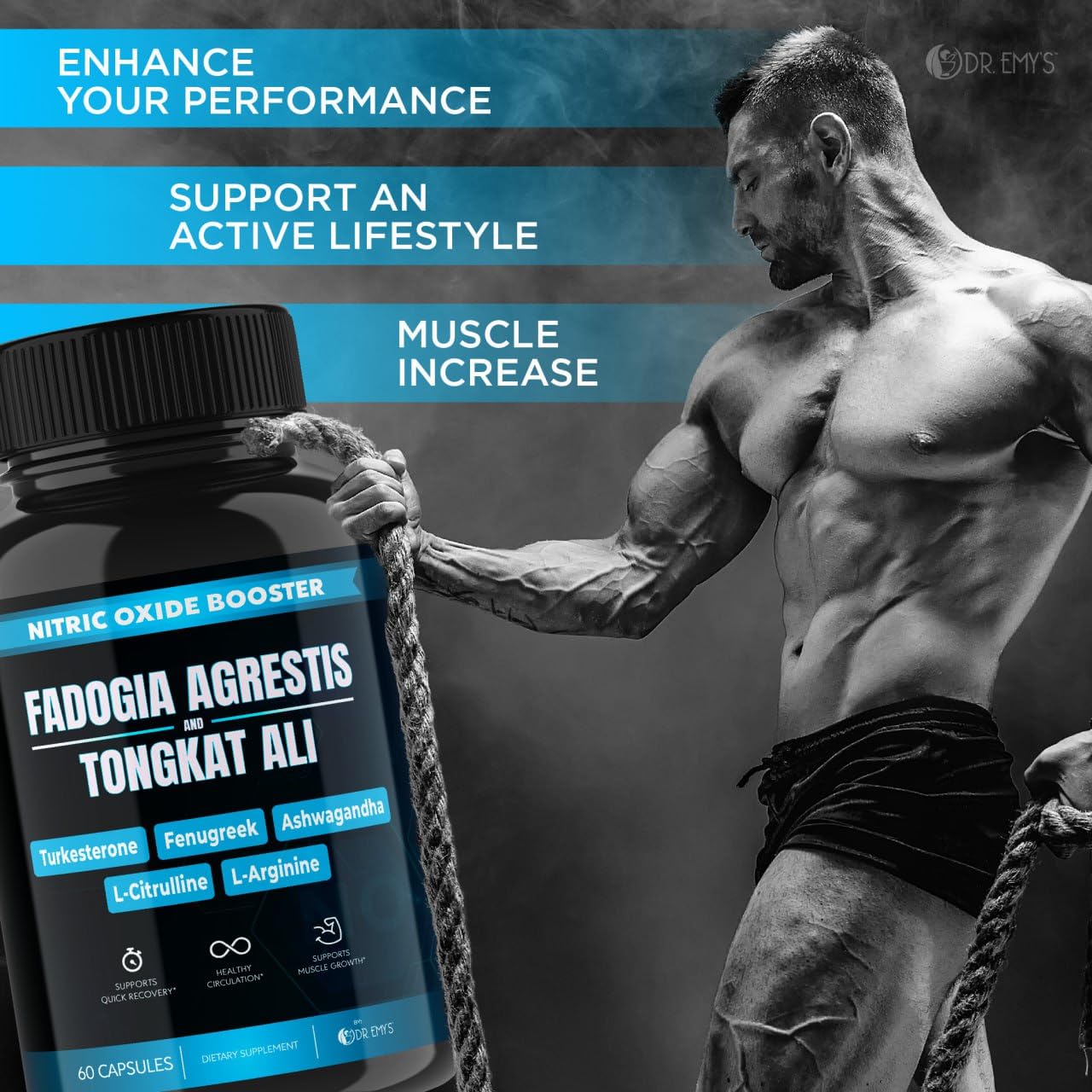(2 Pack) Tongkat Ali Fadogia Agrestis Nitric Oxide Ashwagandha Supplement for Men Dr. Emy's uk supplements