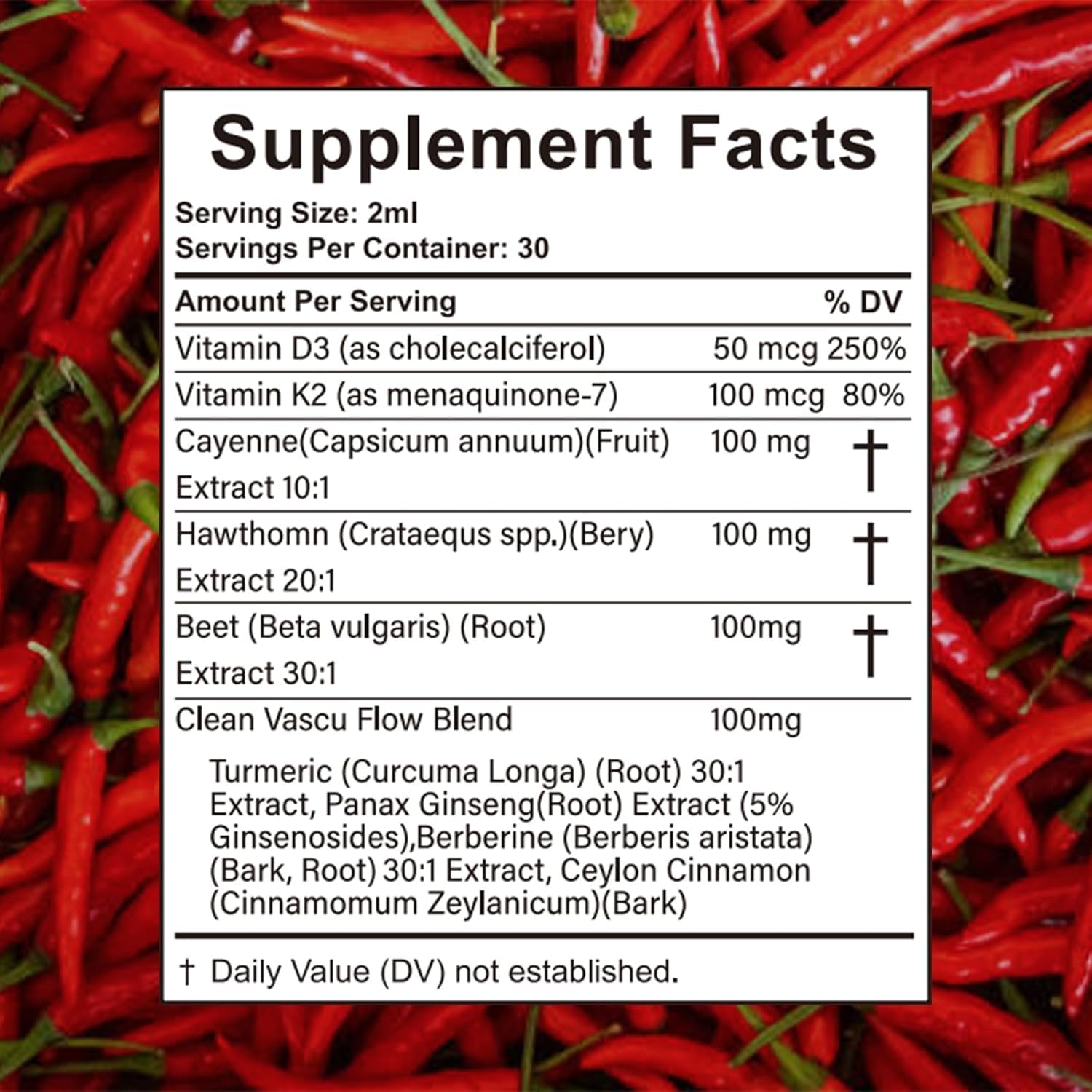 VelestOff Cayenne Pepper Drops - VelestOff Cayenne Circulation Blood Pressure Blend - Cayenne Pepper Hawthorn Beet Root Turmeric Vitamin K2 D3-2 OZ (2 PCS) Velestoff uk supplements