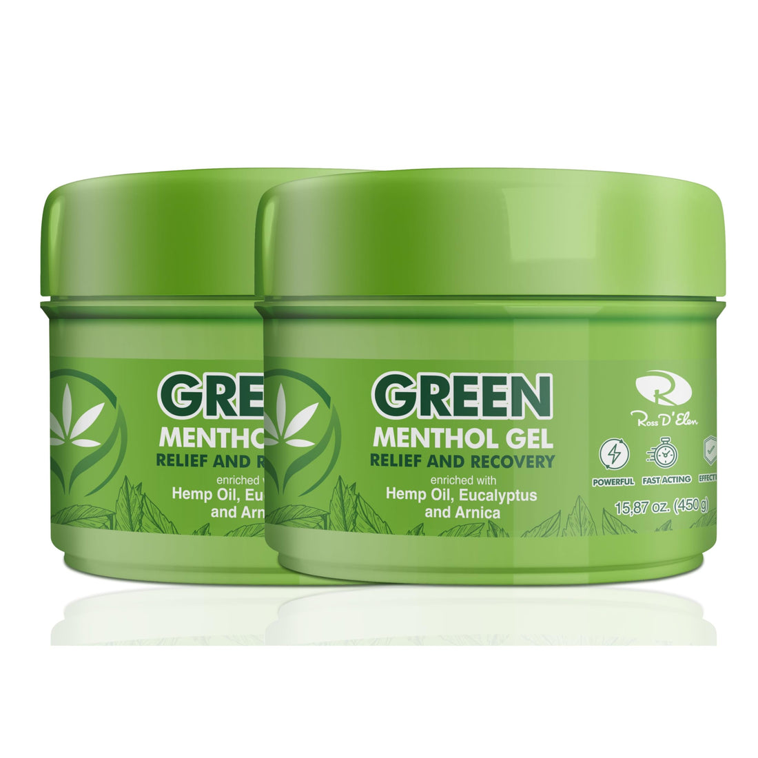 Ross D'Elen Green Menthol Gel - 2Pack Large Size (2) ROSS D'ELEN uk supplements