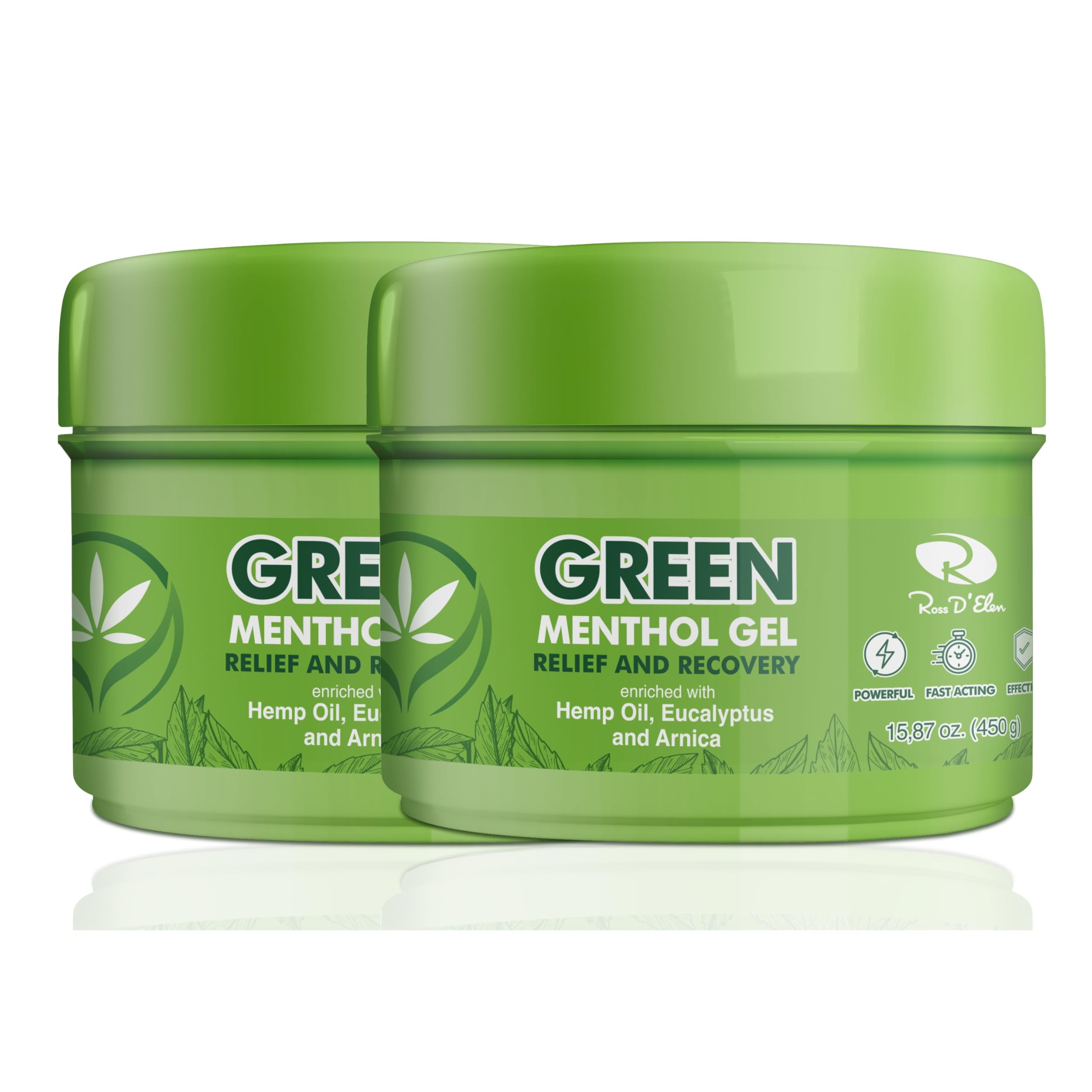 Ross D'Elen Green Menthol Gel - 2Pack Large Size (2) ROSS D'ELEN uk supplements
