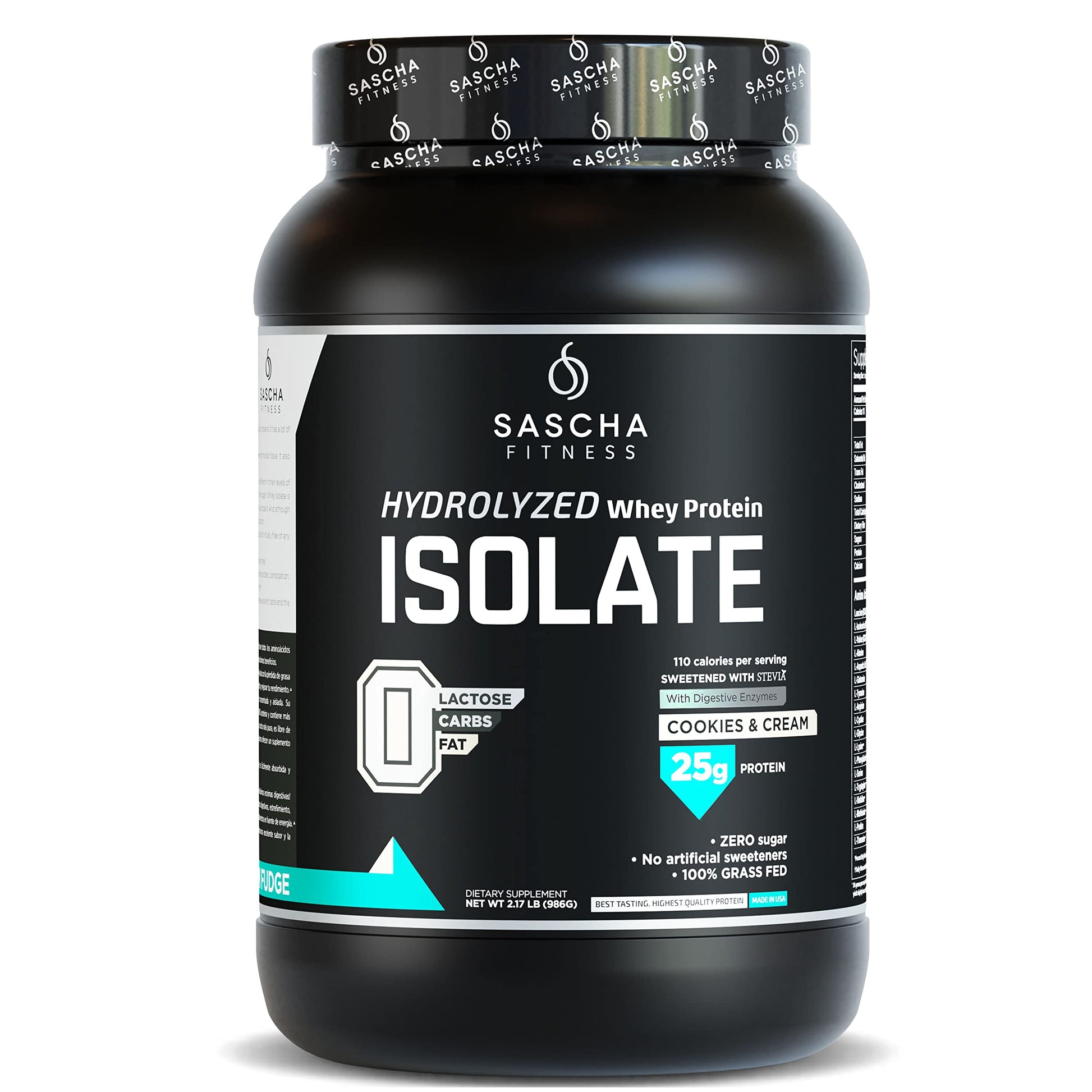 SASCHA FITNESS Hydrolyzed Whey Protein Isolate,100% Grass-Fed (2 Pounds, Cookies SASCHA FITNESS uk supplements
