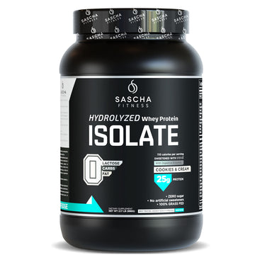 SASCHA FITNESS Hydrolyzed Whey Protein Isolate,100% Grass-Fed (2 Pounds, Cookies SASCHA FITNESS uk supplements