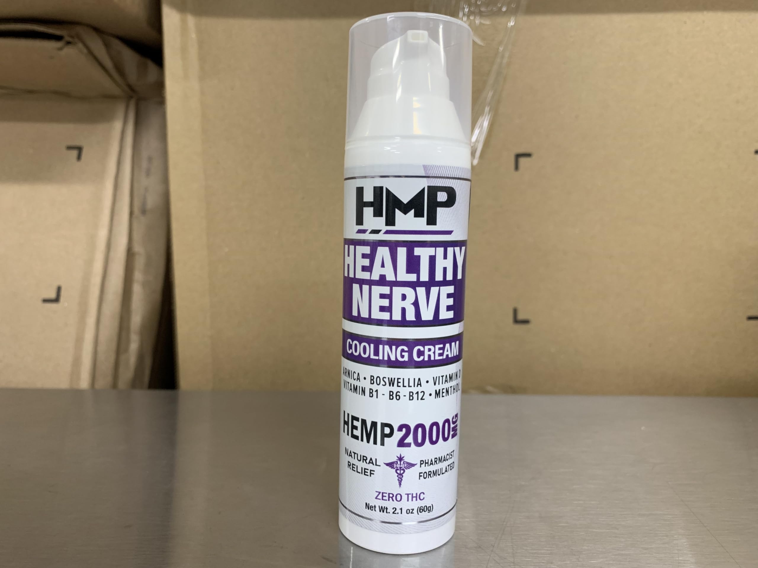 HMP BRANDS Neuropathy Cream Nerve Hemp Cream 2000mg Maximum Strength for Feet, Hands, Legs, Toes, Back. Natural Arnica, Vitamin D3 B1 B6 B12 w Menthol, Made in USA 2.1oz HMP BRANDS uk supplements