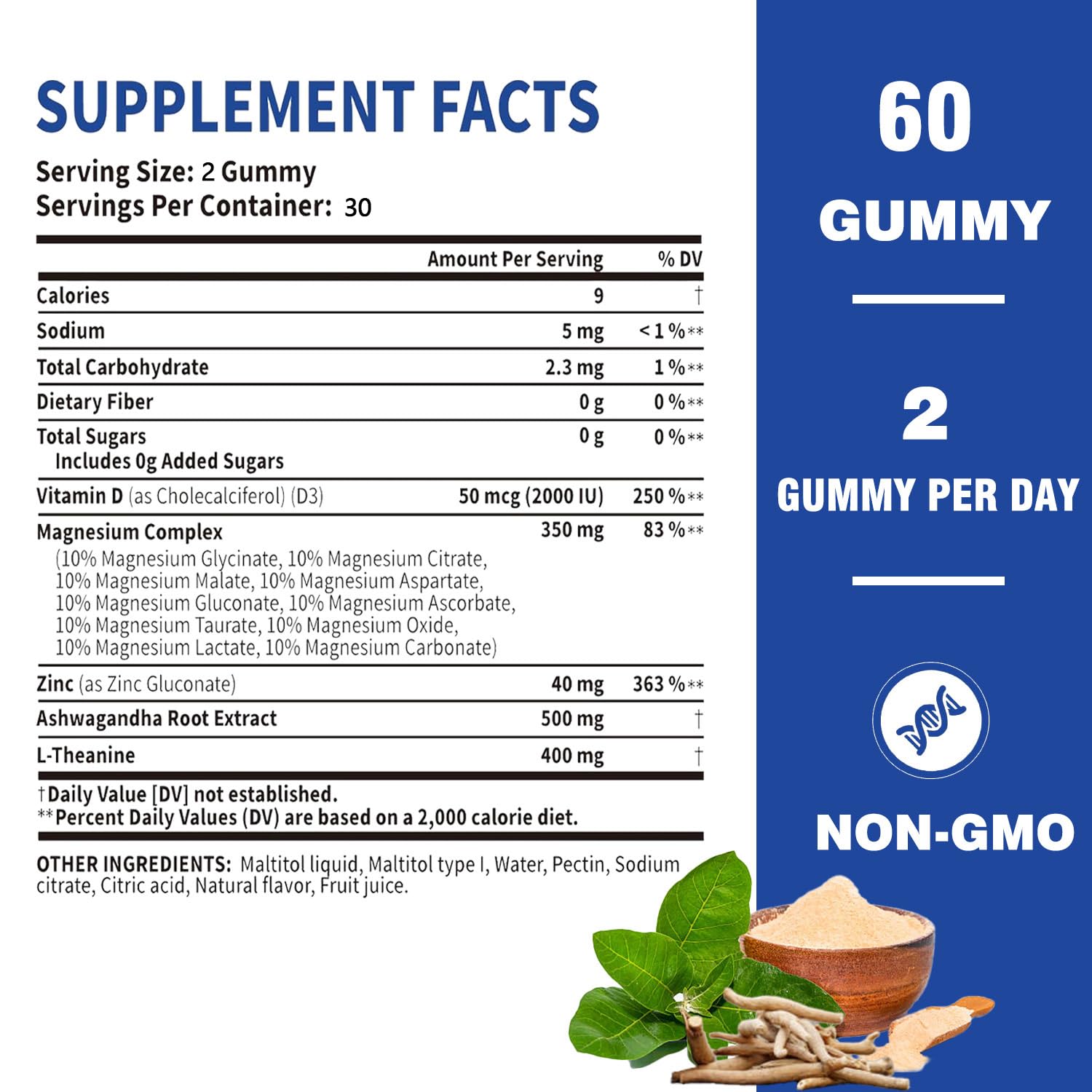 Magnesium Complex Gummies for Women & Men, Calm Magnesium Gummies for Women & Men, 14-in-1 with Ashwagandha, L-Theanine, Vitamin D3 & Zinc, 60 Count (1) UYPO uk supplements