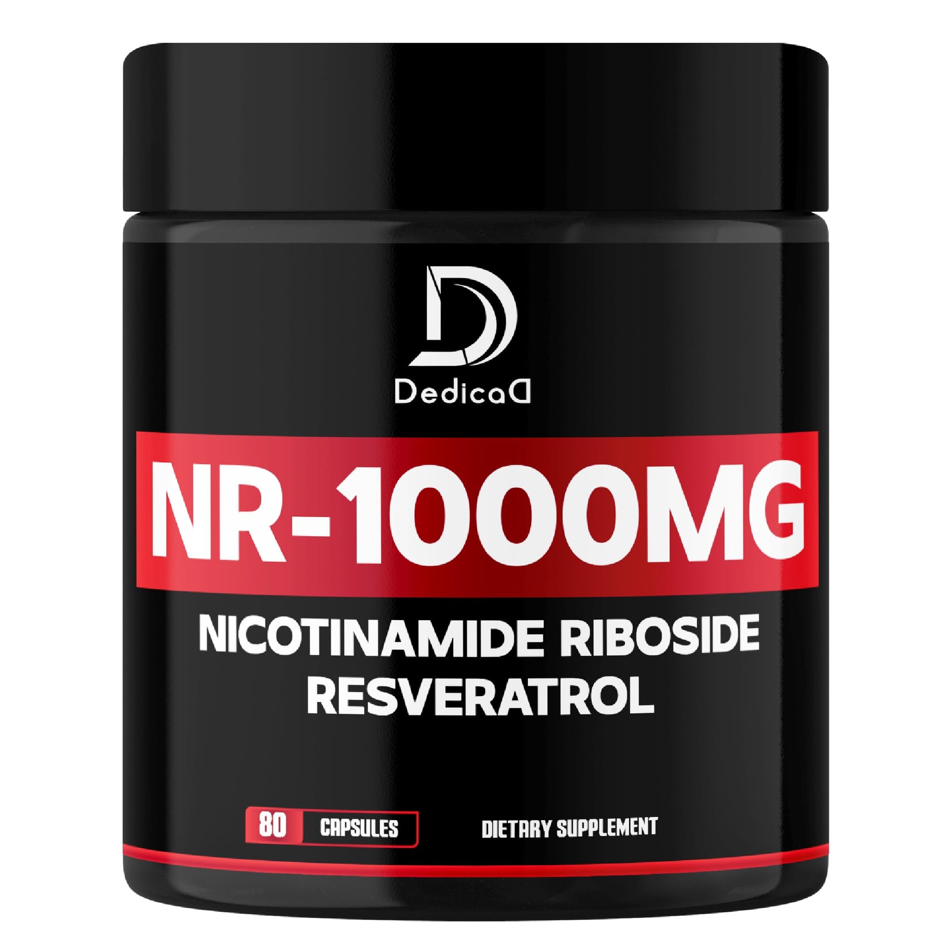 DEDICAD NAD Supplement with Nicotinamide Riboside and Trans Resveratrol - NR for Men & Women - 80 Capsules DEDICAD uk supplements