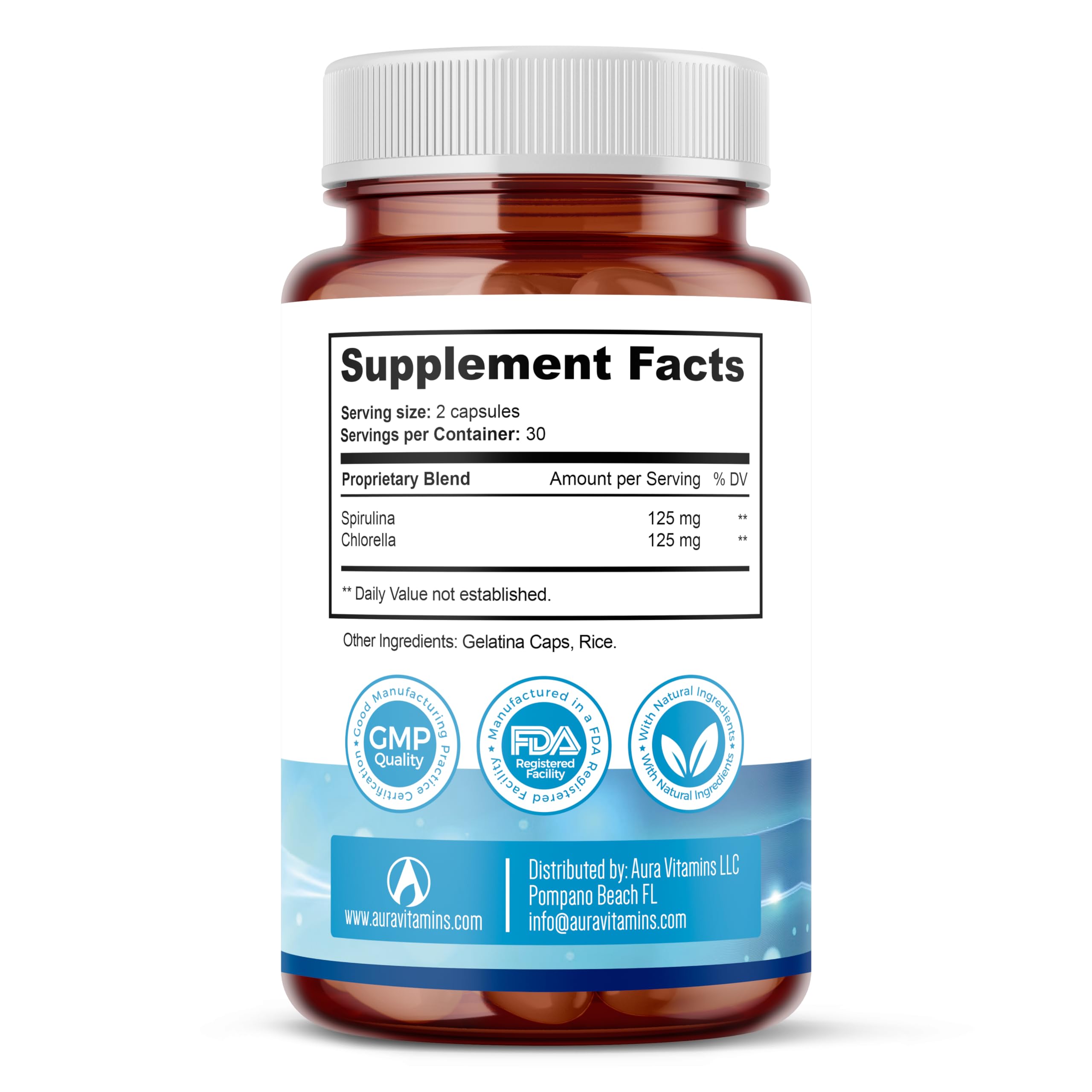 Stem Cell Supplements 500mg (60 Cap) Natural Anti-Aging & Longevity Support with Spirulina & Chlorella, Boost Cellular Renewal, Restore Youthful Energy, Reduce Joint Soreness – Celulas Madre AURA VITAMINS uk supplements