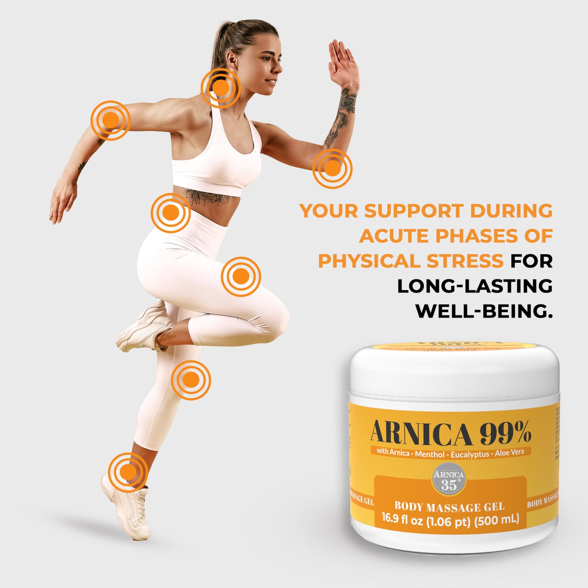 Arnica 35 Arnica Body Massage Gel – Water-Based Cosmetic Massage Gel with Arnica Montana, Fast-Absorbing Lightweight Texture, Non-Greasy Feel, Dermatologically Tested, 16.9 fl oz Arnica uk supplements