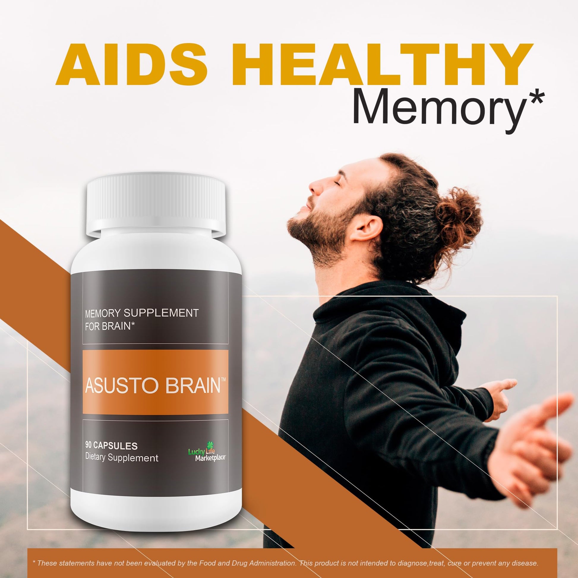 Asusto Memory Supplement for Brain - Improved Capsule Formula - Natural Brain, Memory, & Focus Support - Brain Support - Brain Supplement - Nootropic - Natural Asusto Sandalwood Improved Formula Generic uk supplements