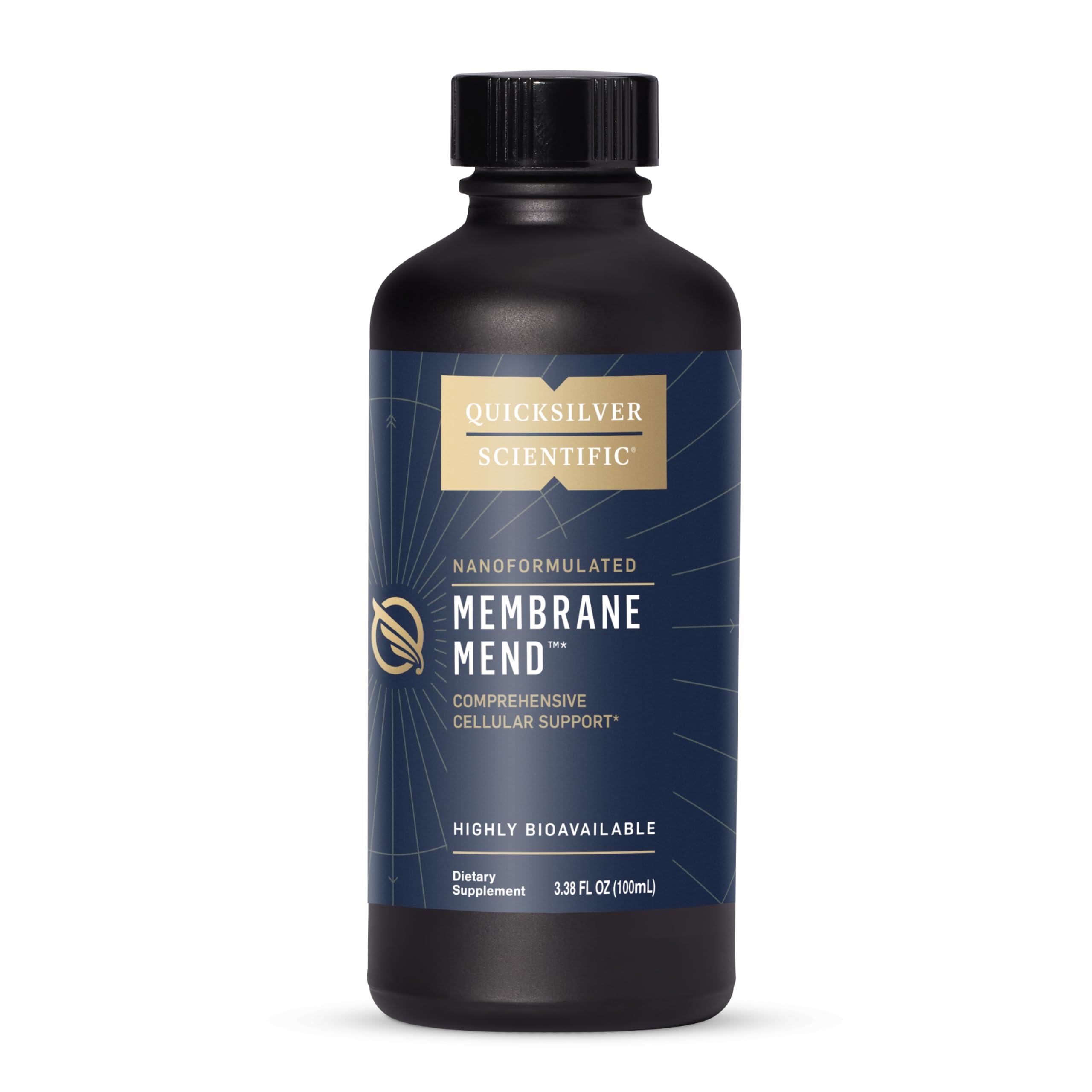 Quicksilver Scientific Membrane Mend - Brain, Cellular & Healthy Aging Support with Phosphatidyl Choline (PC), Vitamin E Tocotrienols, Ahiflower Oil & Astaxanthin Supplements (3.38oz / 100ml) Quicksilver Scientific uk supplements