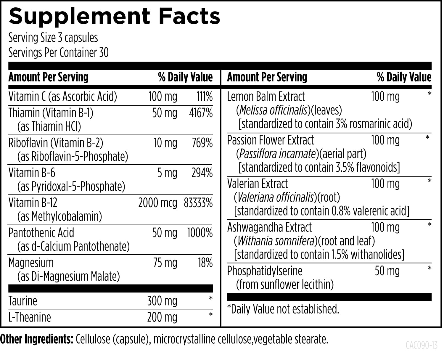 Designs for Health CatecholaCalm - Adaptogenic Herbs + Vitamins for Mood, Calm Support with L-Theanine, Passion Flower + Phosphatidylserine - Non-GMO Supplement (90 Capsules) Designs for Health uk supplements