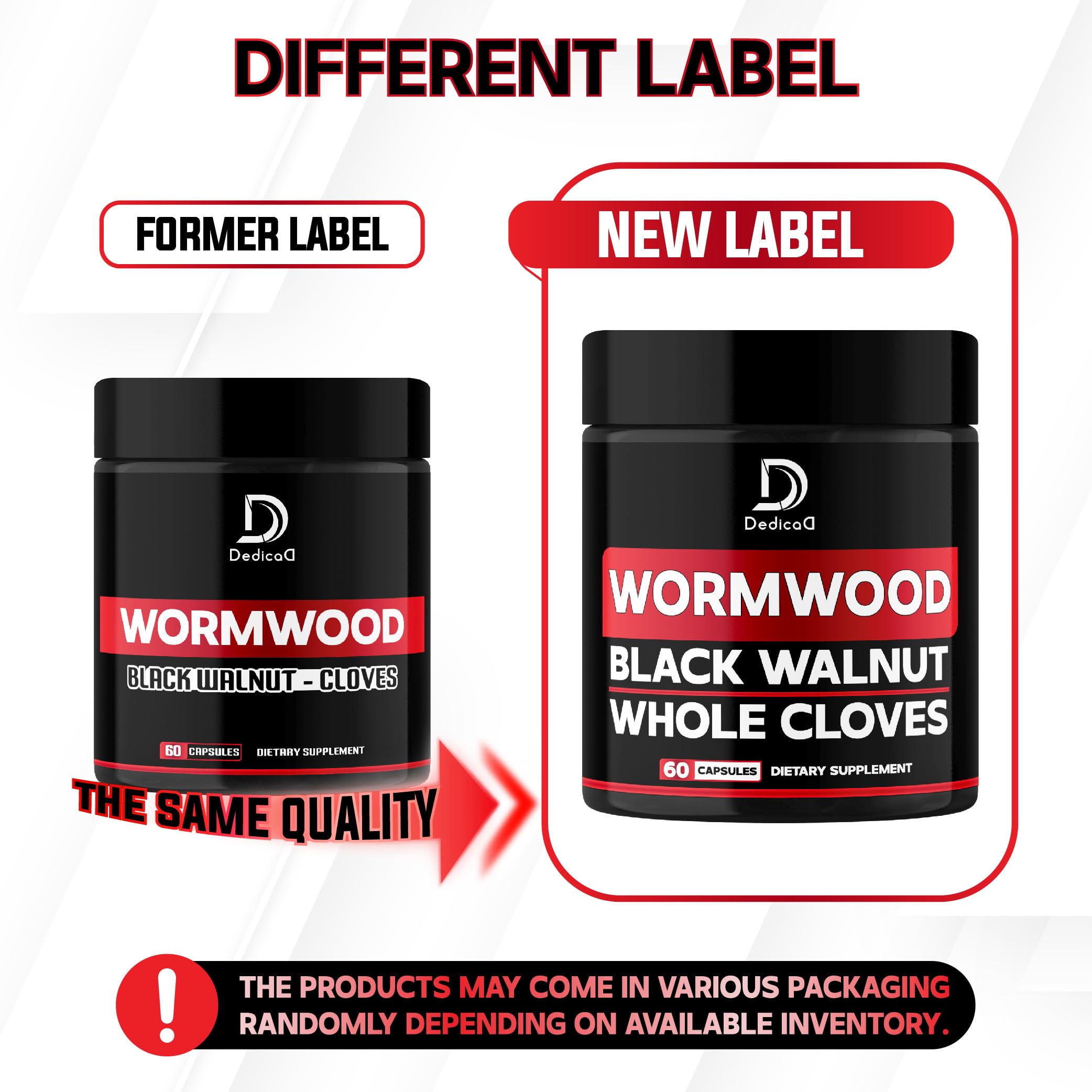 DEDICAD 1500mg Wormwood Capsules with Black Walnut & Cloves - Artemisia Annua Supplement for Immunity - 60 Vegan Capsules DEDICAD uk supplements