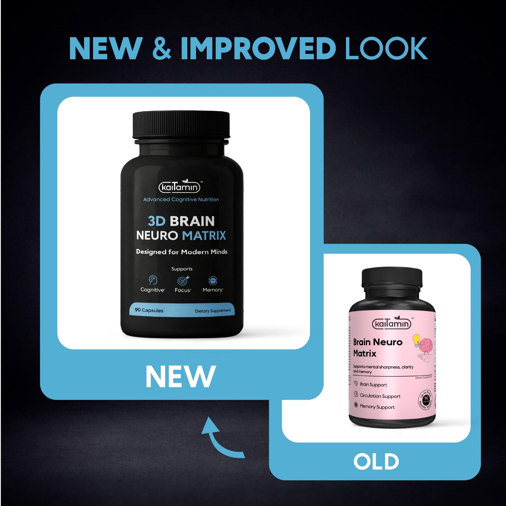 Brain Neuro Matrix – Memory & Focus Nootropic with Ginkgo Biloba & Huperzine A – Caffeine-Free Vegan Brain Supplement for Clarity, Focus & Mood – 90 Capsules (3-Month Supply) Kaitamin uk supplements