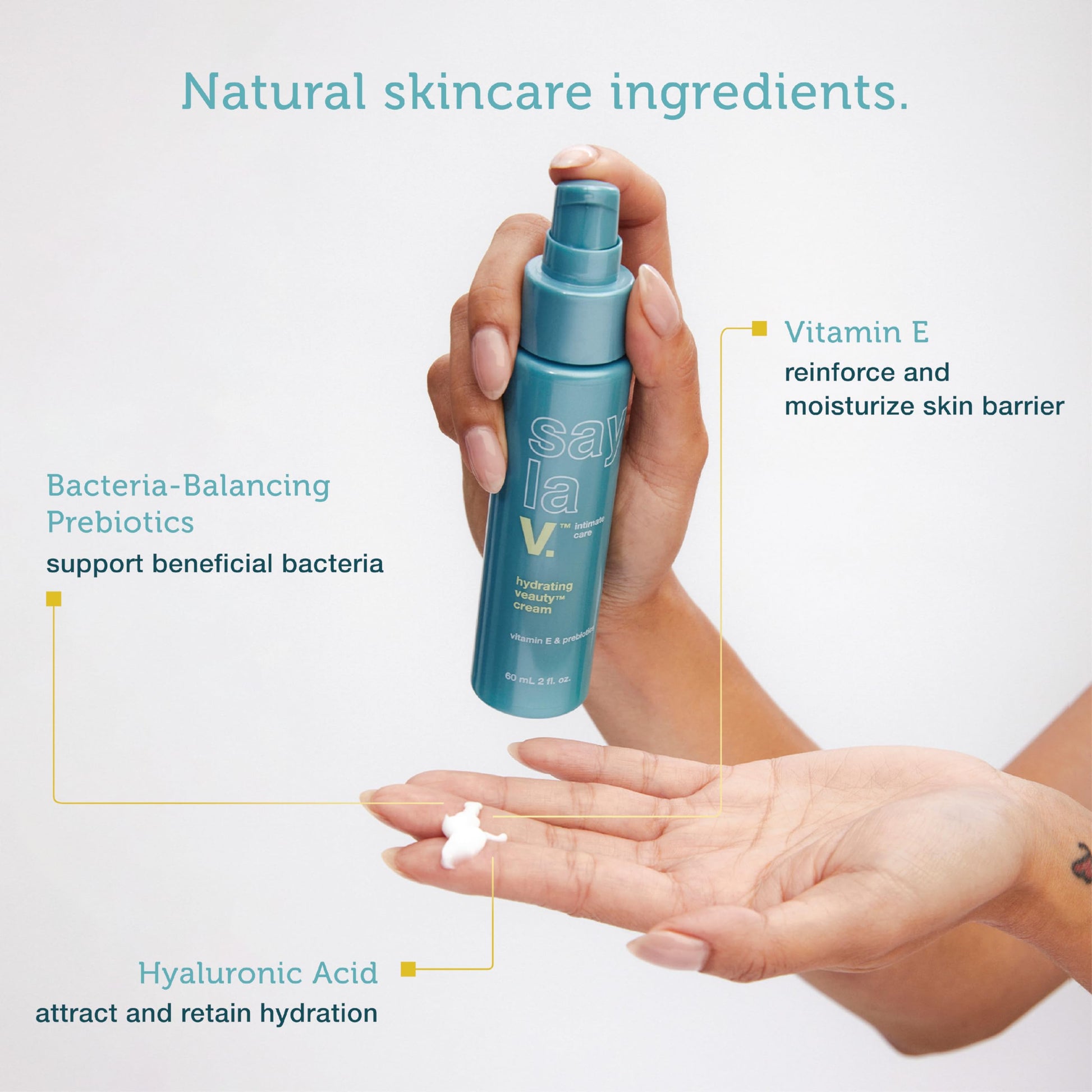 SAY LA V. Hydrating Veauty Cream, Intimate Vulva Moisturizing Skincare for Dryness with Prebiotics SAY LA V uk supplements