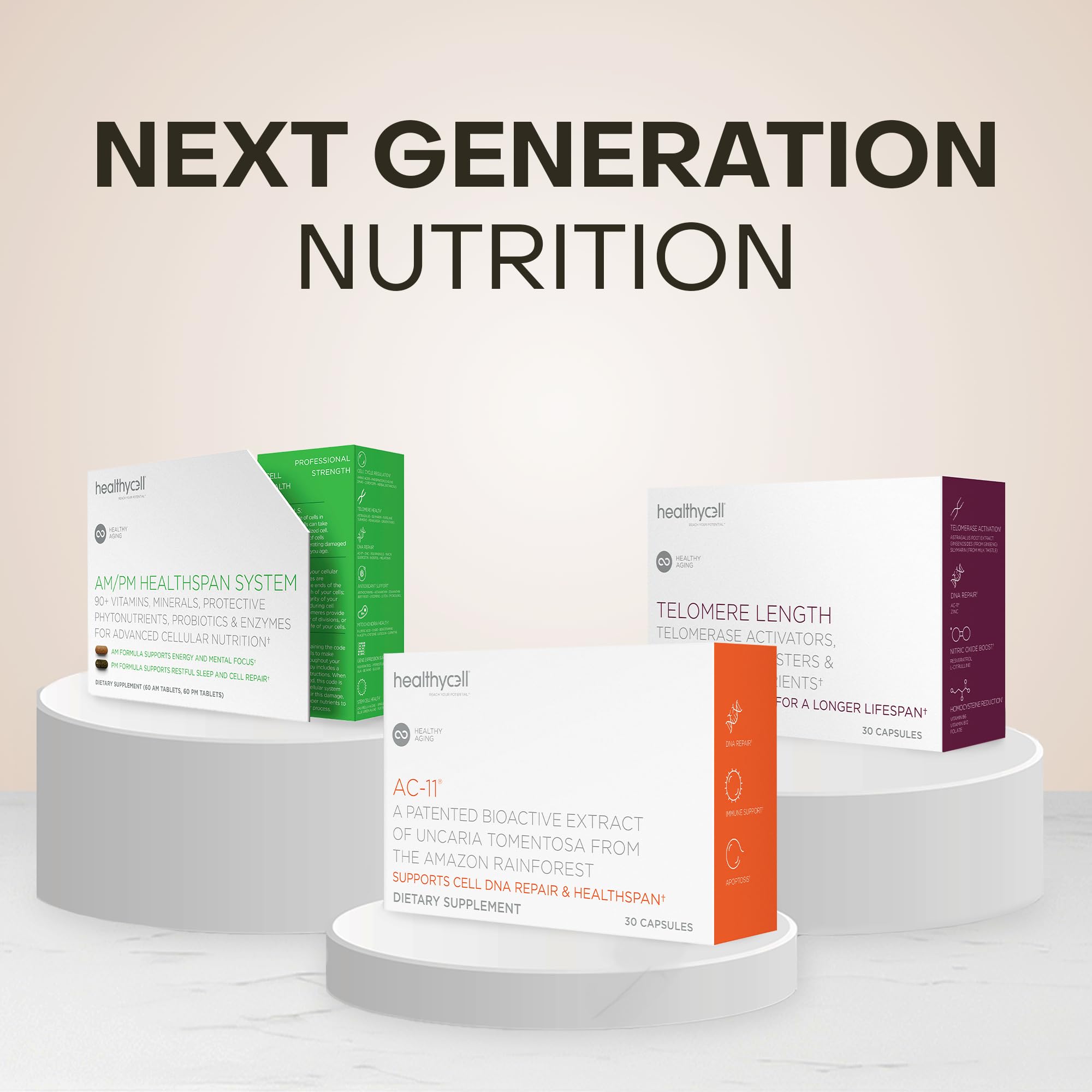 Healthycell Telomere Length Supplement - Anti-Aging Telomere Lengthening Supplements with Phytonutrients & Vitamins for Cellular Health - AC-11, Astragalus & Resveratrol - 30 Capsules Healthycell uk supplements