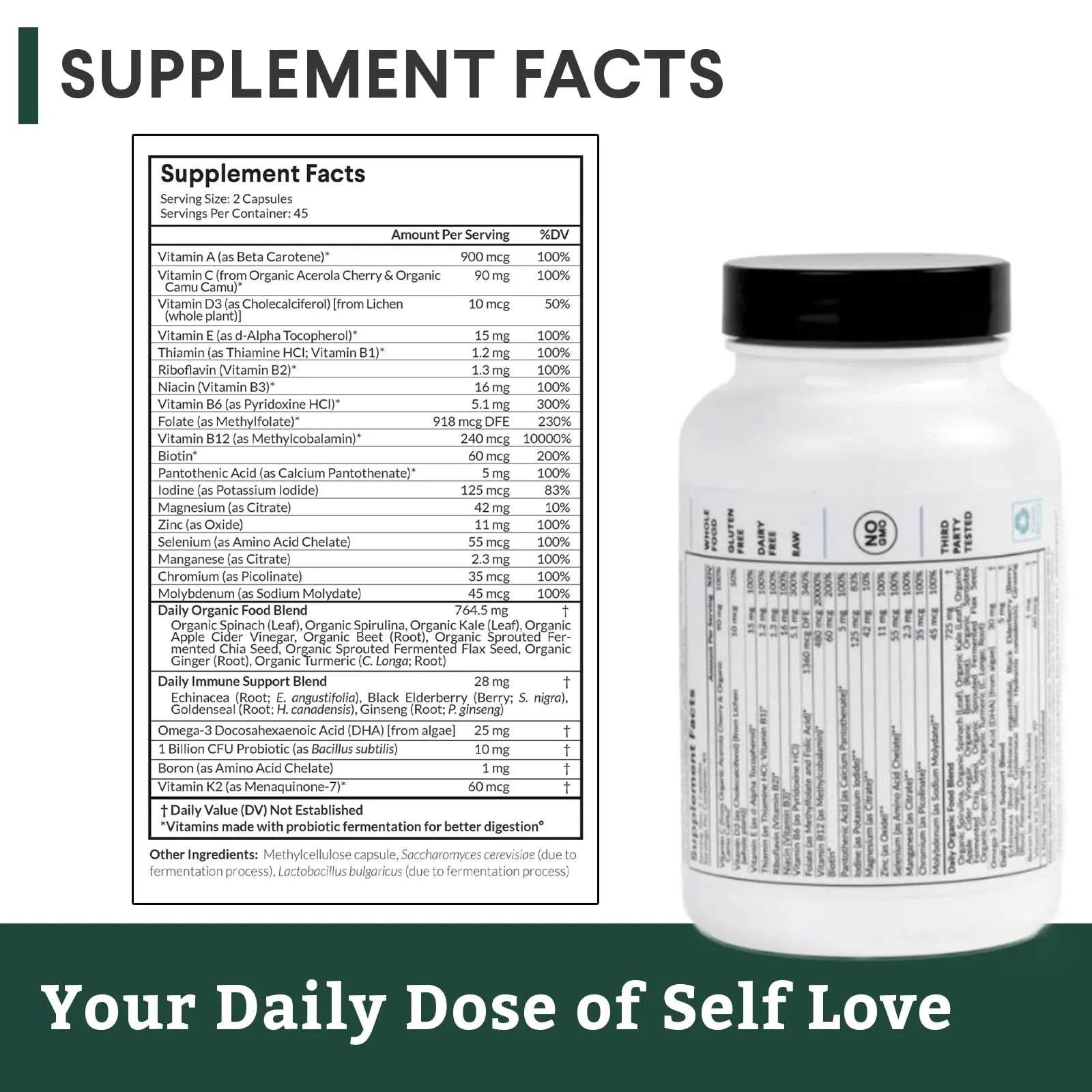 Nutritional Roots Multivitamin+, Award-Winning Plant-Based (Vegan) Multivitamin, Organic Vegetables & Herbs Nutritional Roots uk supplements