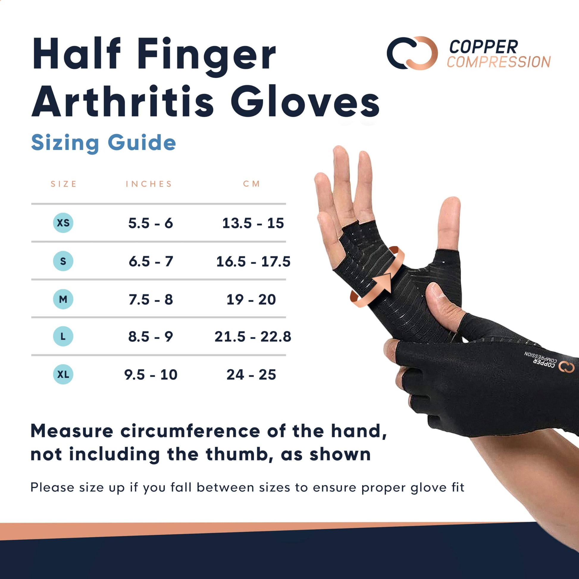 Copper Compression Arthritis Gloves | Fingerless Arthritis Carpal Tunnel Pain Relief Gloves Copper Compression uk supplements