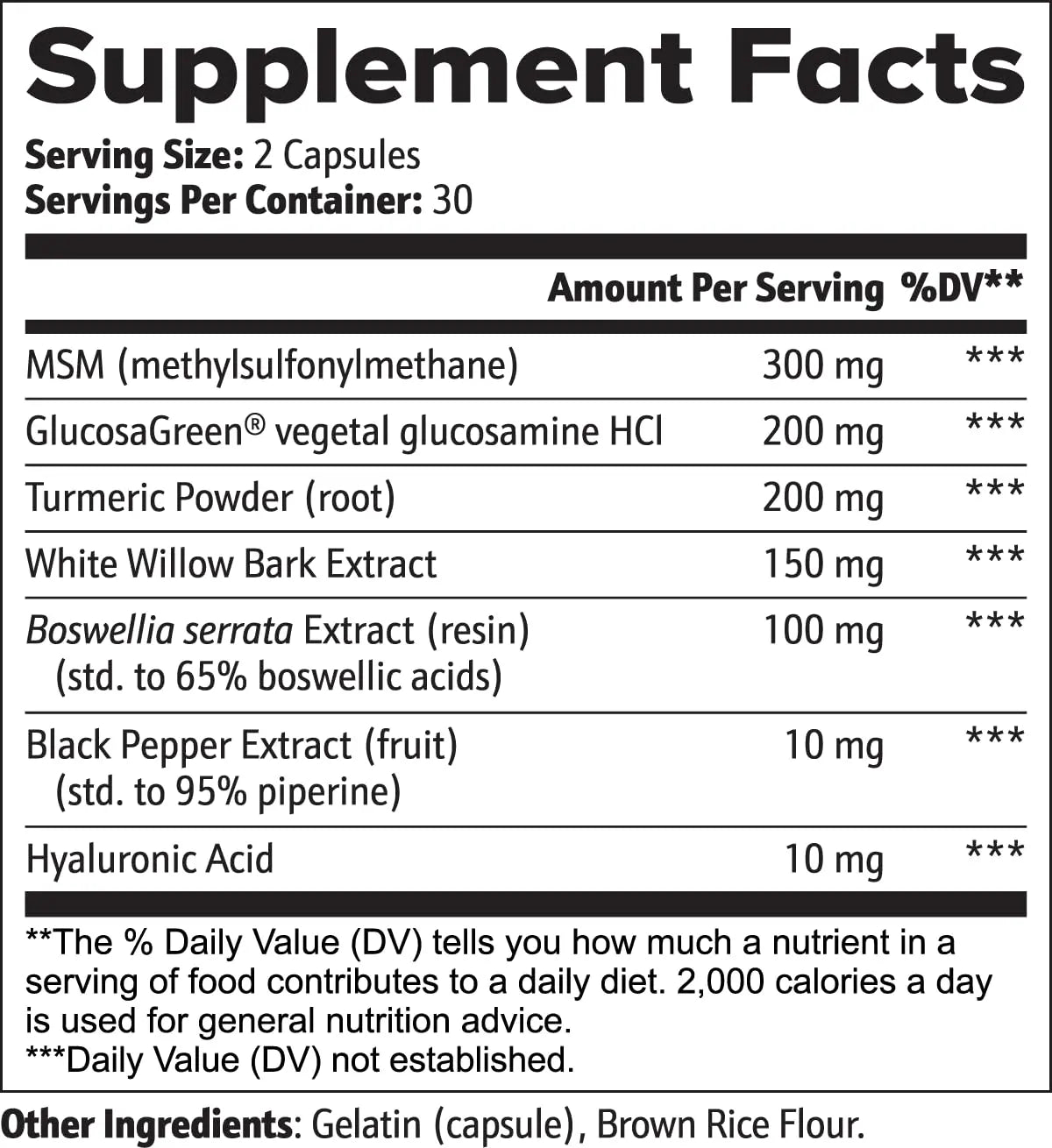 Joint Support Supplement – 60 Caps – MSM, Glucosamine HCl, Turmeric Supplement, Boswellia, Hyaluronic Acid Capsules & Black Pepper, Flexibility, Mobility & Comfort Joint Health – Made in USA Mycern uk supplements