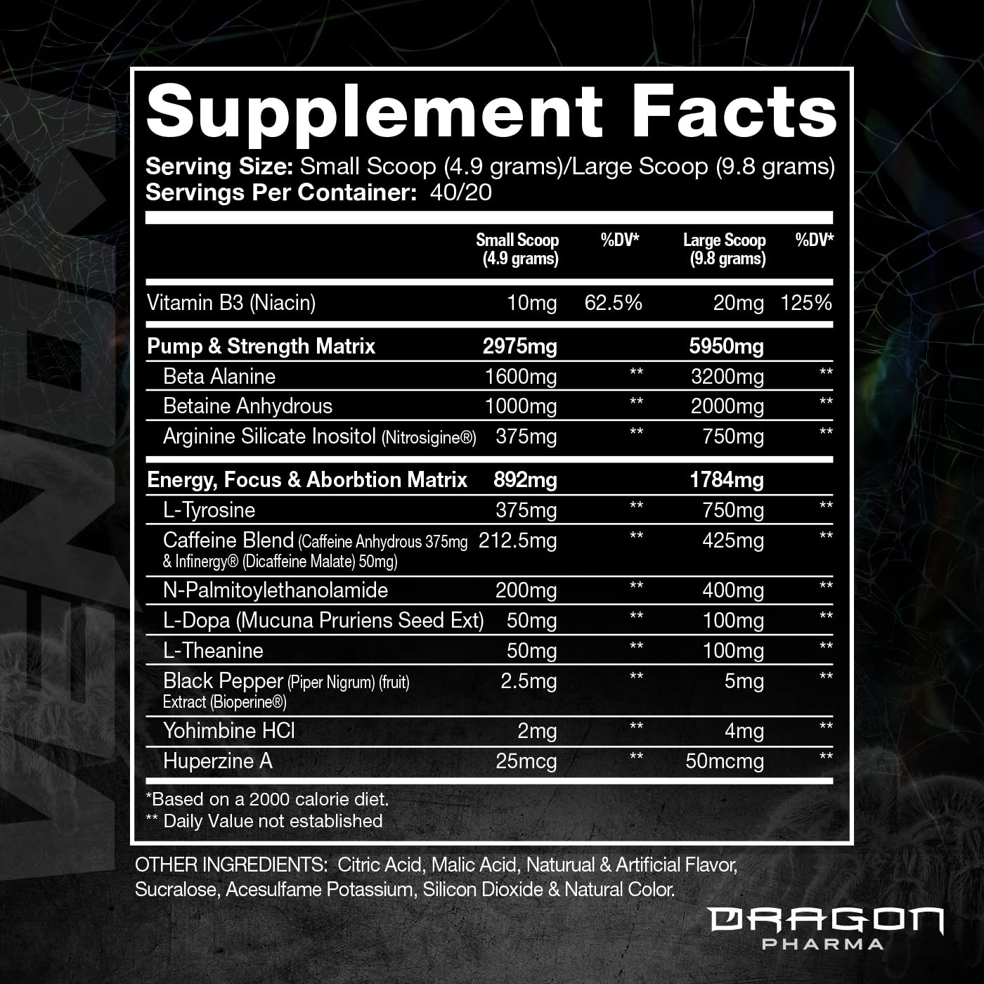 DRAGON PHARMA Venom Extreme Potency Pre-Workout, Laser Sharp Focus + Energy DRAGON PHARMA uk supplements