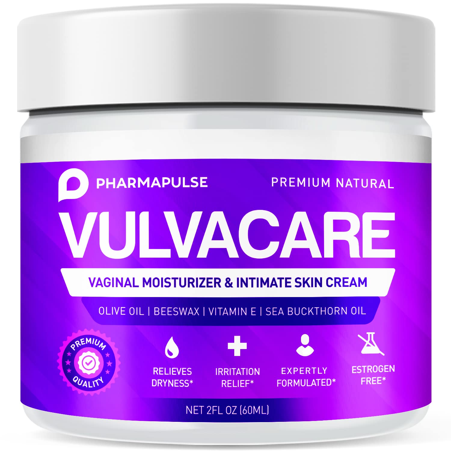 Pharmapulse Vaginal Moisturizer, Vulva Balm Cream, Intimate Skin Care, Menopause Support Pharmapulse uk supplements
