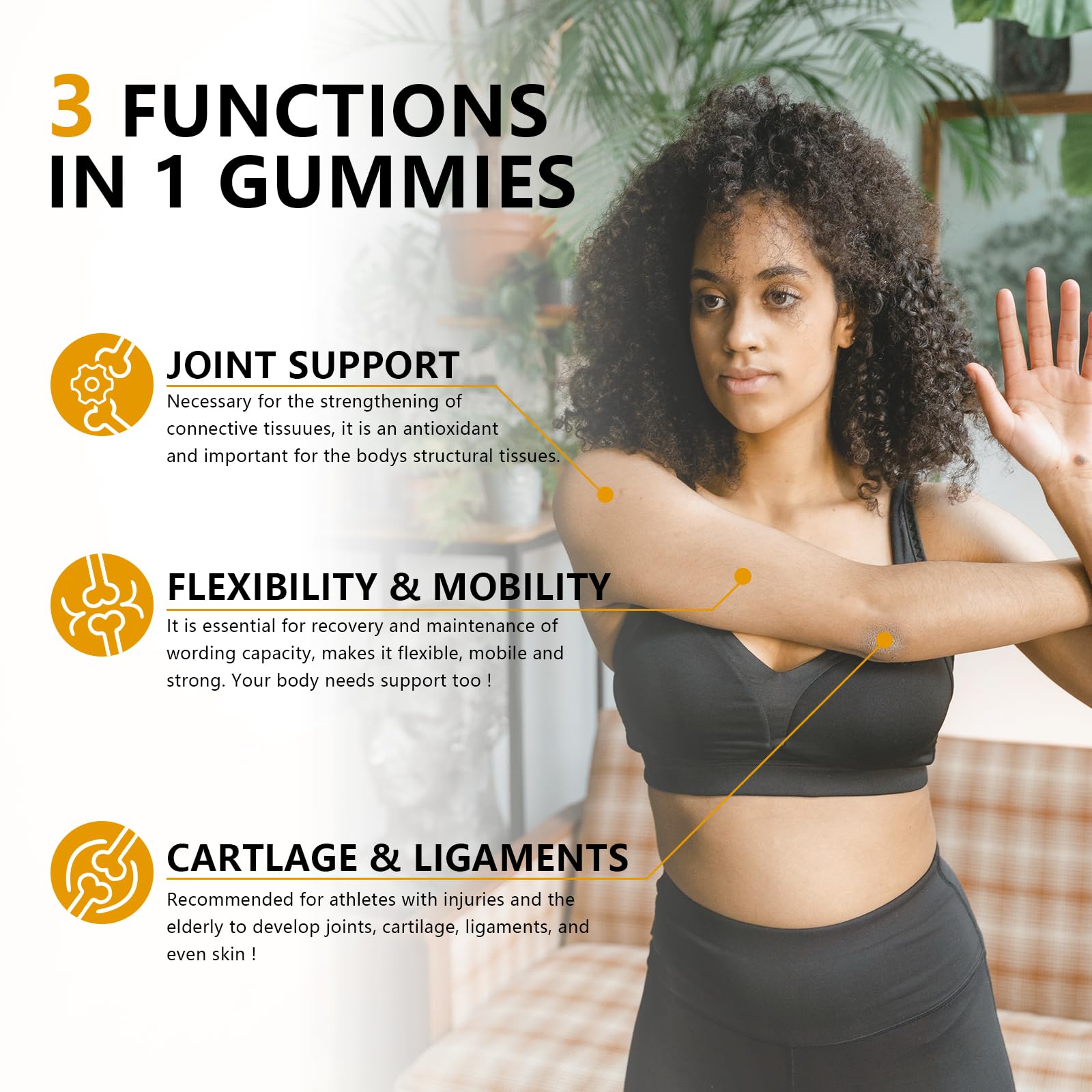 Sugar Free Glucosamine Chondroitin Gummies, Extra Strength 1500mg Glucosamine UPNEUTRI uk supplements