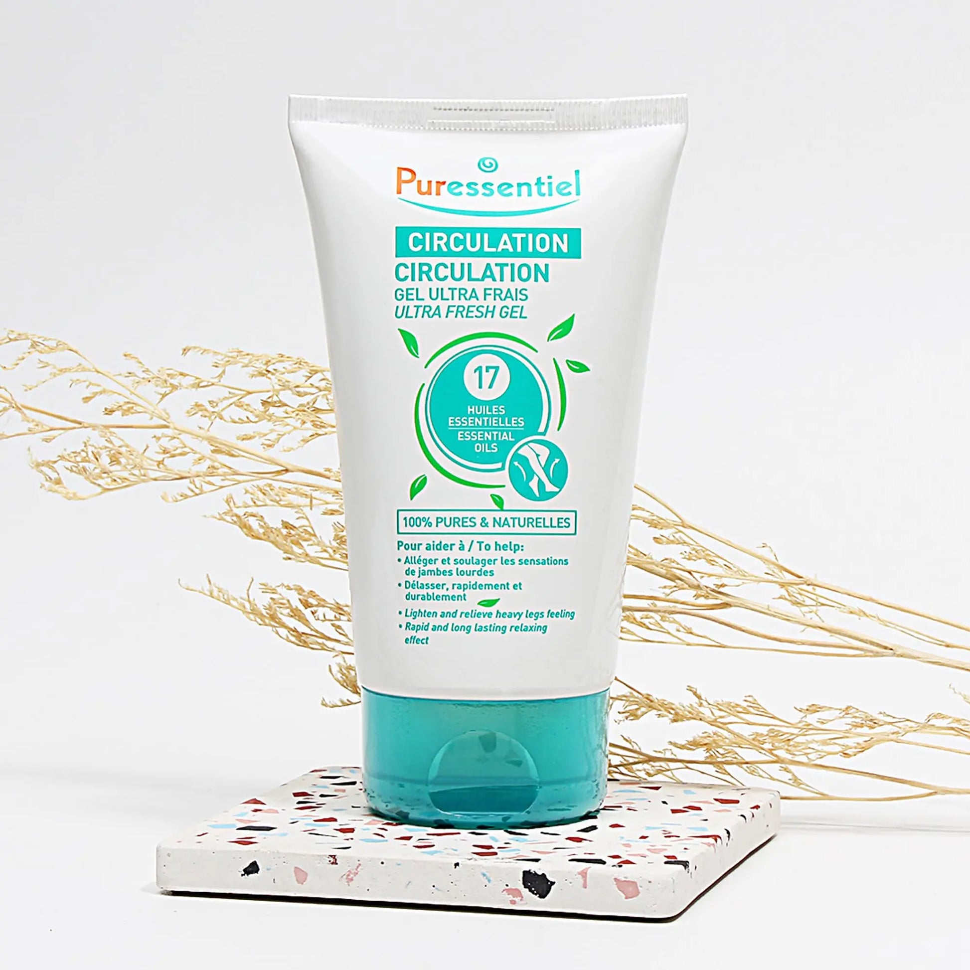 Puressentiel Soothing Gel for Tired Feet, Ankles, Legs - Aromatherapy Lotion with 17 Essential Oils for Body and Skin - Instant, Lasting Relief and Circulation - Natural and Alcohol Free - 4.22 oz Puressentiel uk supplements