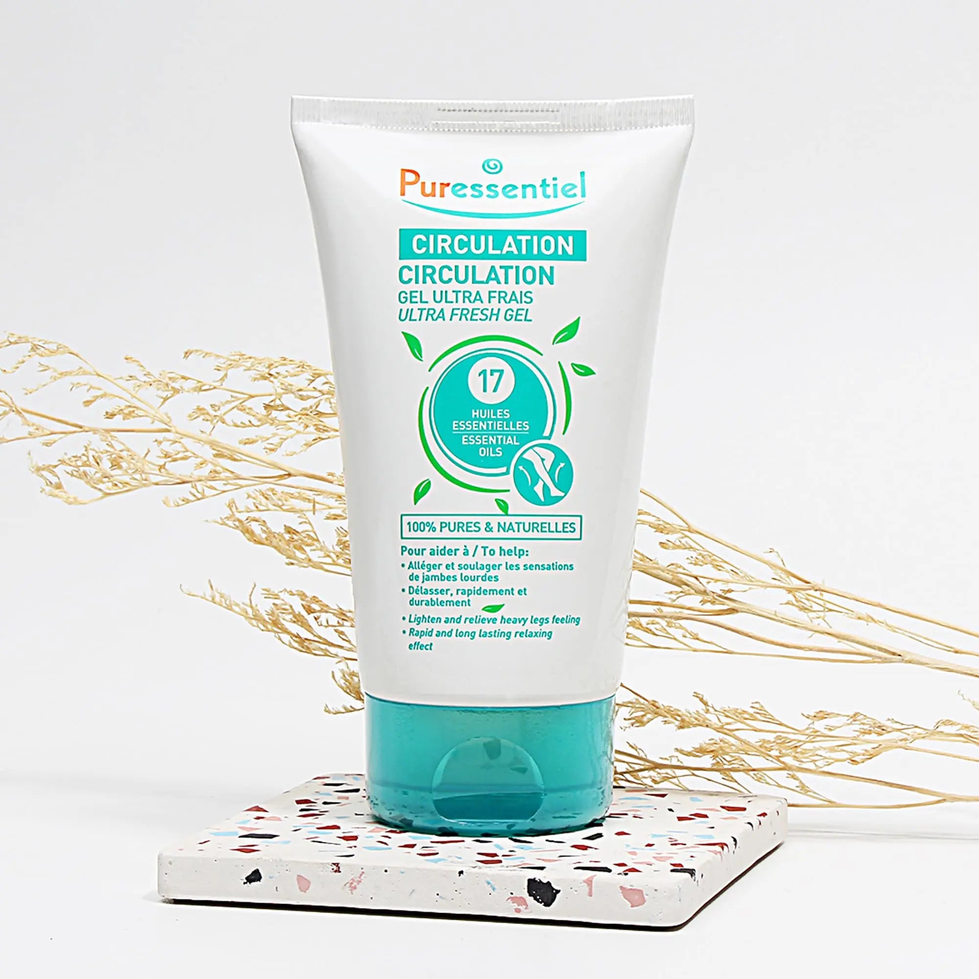 Puressentiel Soothing Gel for Tired Feet, Ankles, Legs - Aromatherapy Lotion with 17 Essential Oils for Body and Skin - Instant, Lasting Relief and Circulation - Natural and Alcohol Free - 4.22 oz Puressentiel uk supplements