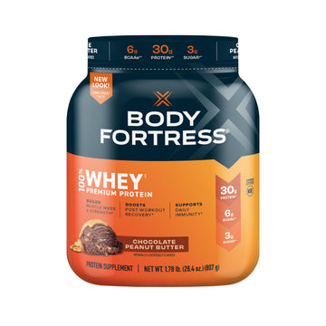 Body Fortress 100% Whey, Premium Protein Powder, Chocolate Peanut Butter, 1.78lbs Body Fortress uk supplements