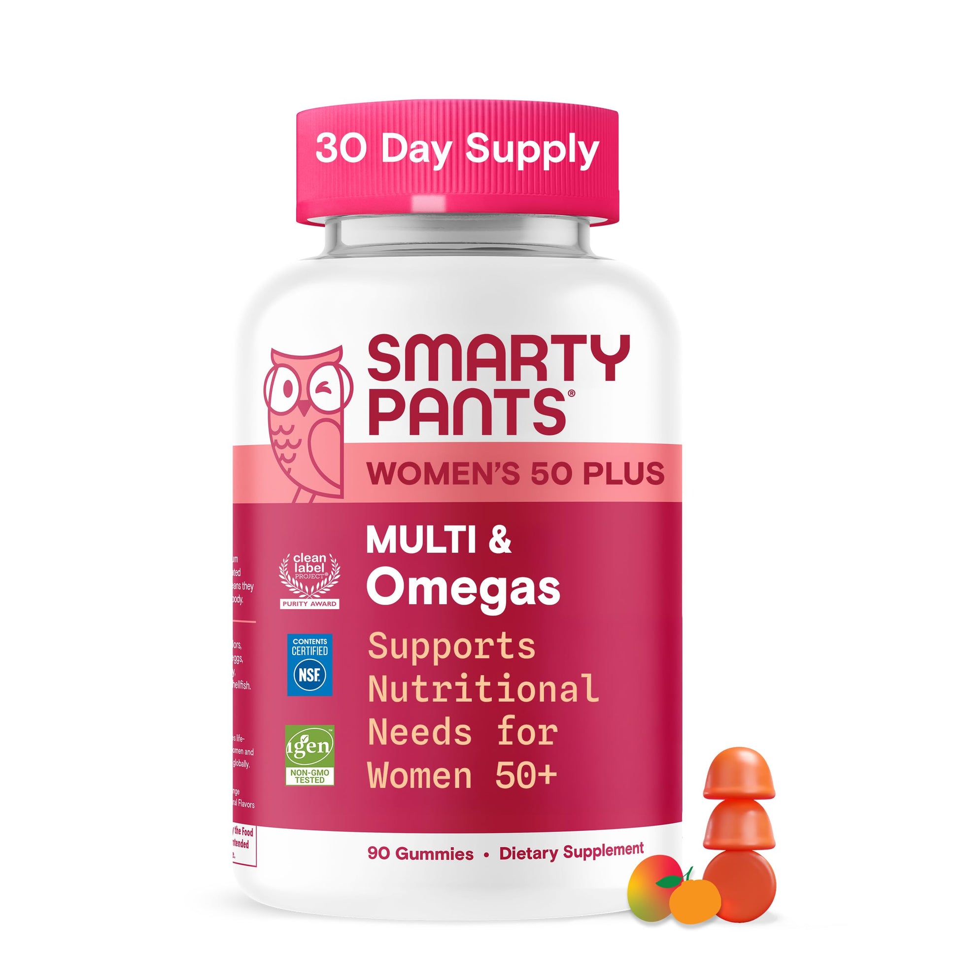 SmartyPants Multivitamin Gummy for Women 50 and Over - Improved Formula: Omega 3 (DHA/EPA), Methylfolate, CoQ10, Vitamin D3, C SmartyPants uk supplements