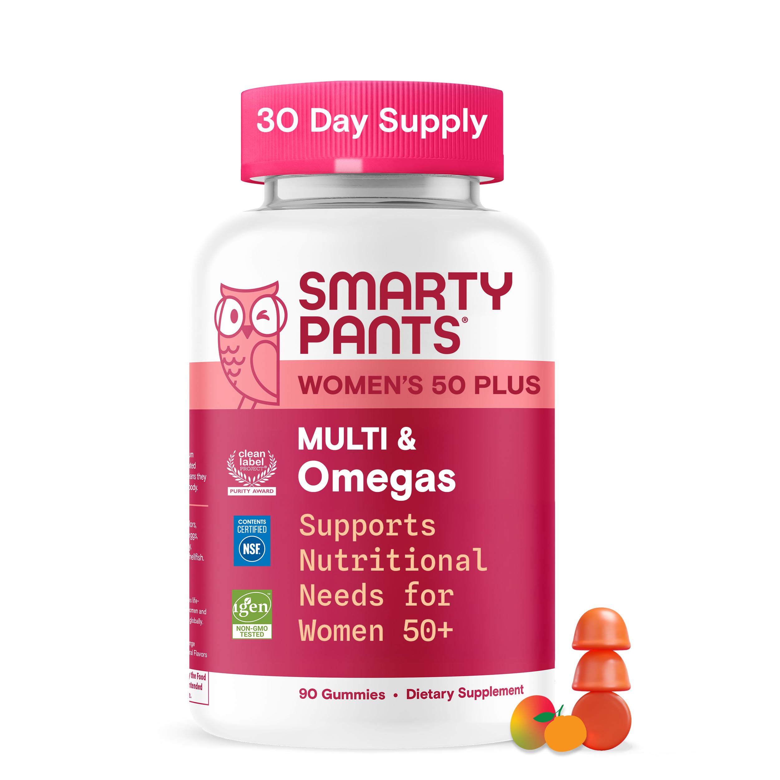 SmartyPants Multivitamin Gummy for Women 50 and Over - Improved Formula: Omega 3 (DHA/EPA), Methylfolate, CoQ10, Vitamin D3, C SmartyPants uk supplements