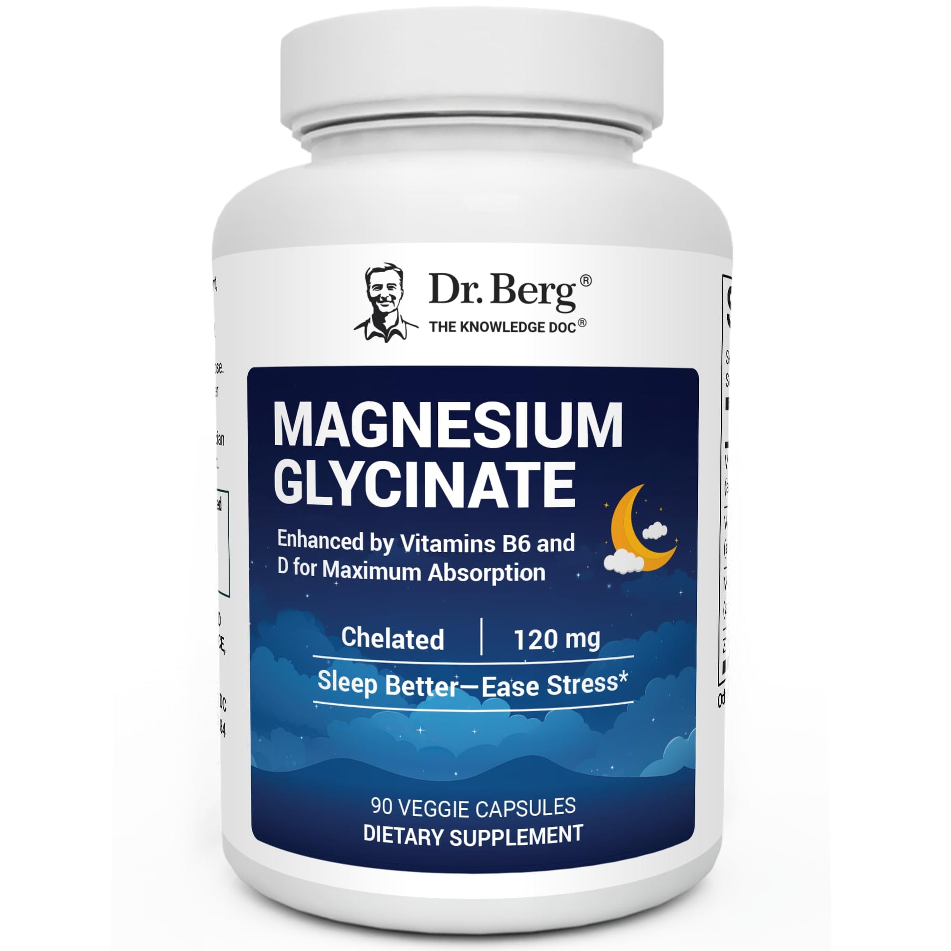 Dr. Berg Magnesium Glycinate 90ct – 4-in-1 Chelated for Muscle, Nerve, Sleep & Stress Support*– w/ D3, B6 & Zinc – 4X Lab-Tested – No Fillers – Formulated in USA, GMP-Certified Dr. Berg Nutritionals uk supplements