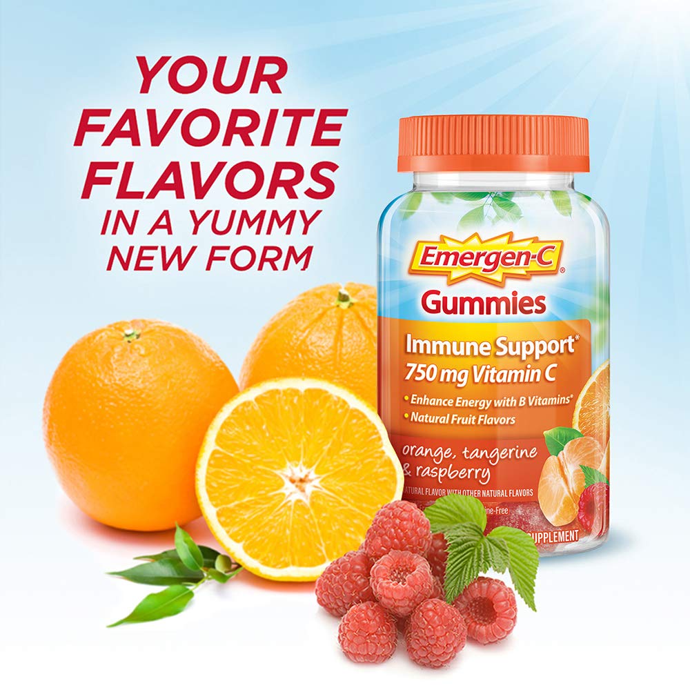 Emergen-C 750mg Vitamin C Gummies for Adults, Immunity Gummies with B Vitamins Emergen-C uk supplements