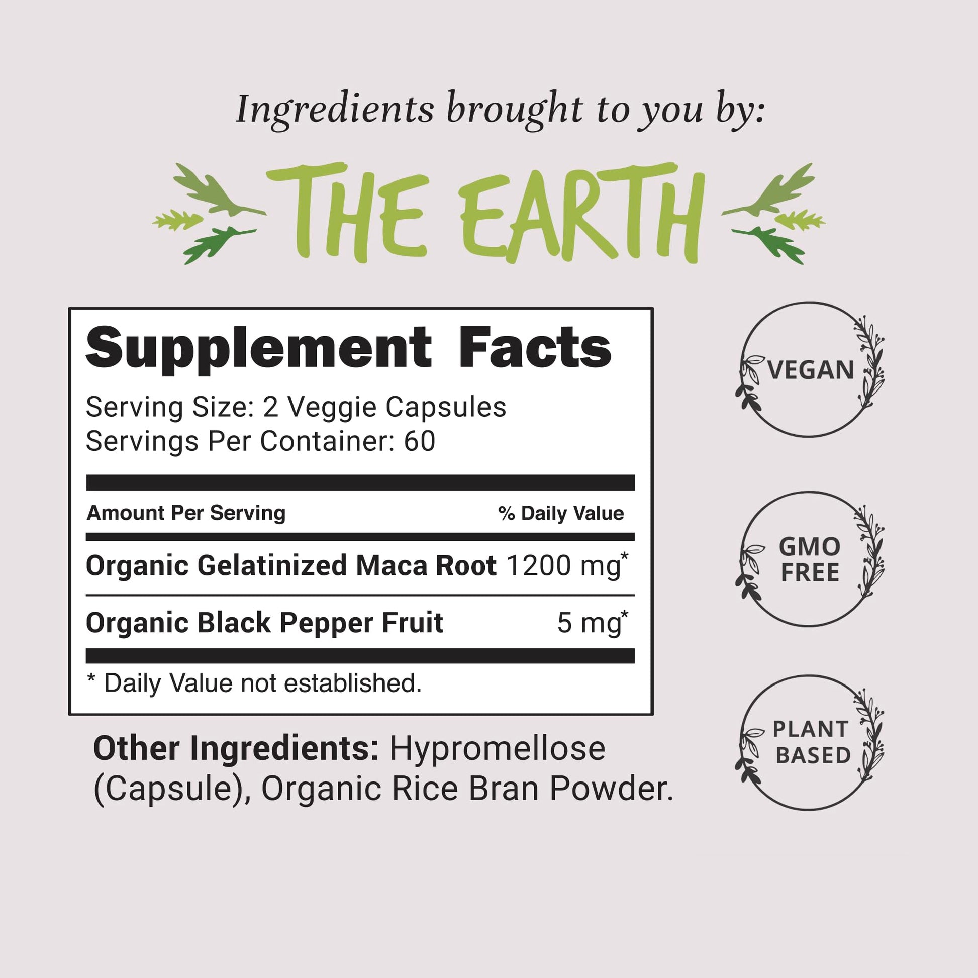 Organic Maca Root Capsules 1200 mg – Libido Booster for Women Fast Acting & Potent | Female Maca Supplement | Energy Pills from Peru | Includes Black Pepper for High Absorption | Vegan, 120 Ct Happy Healthy Hippie uk supplements